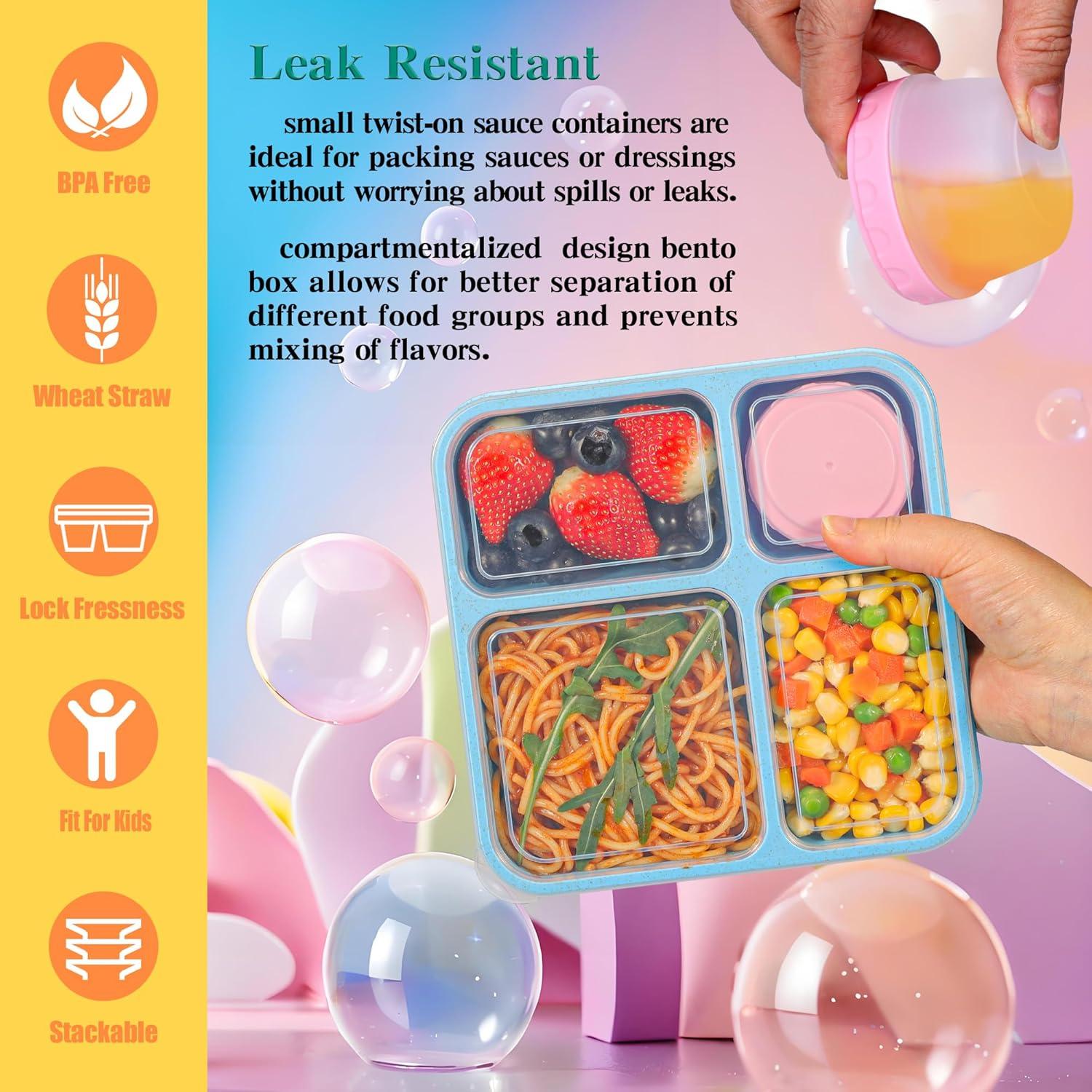 Contenedor de Almuerzo Bento TOUWMX 4 Compartimentos 1200ml