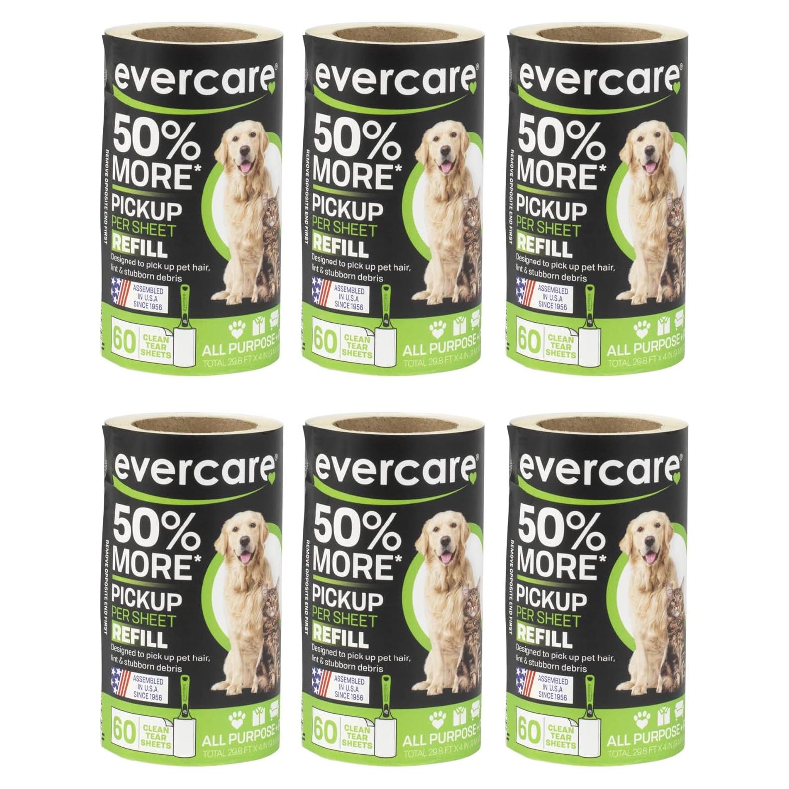 Recarga Rodillo Quitapelusas Evercare Mascota 60 Hojas