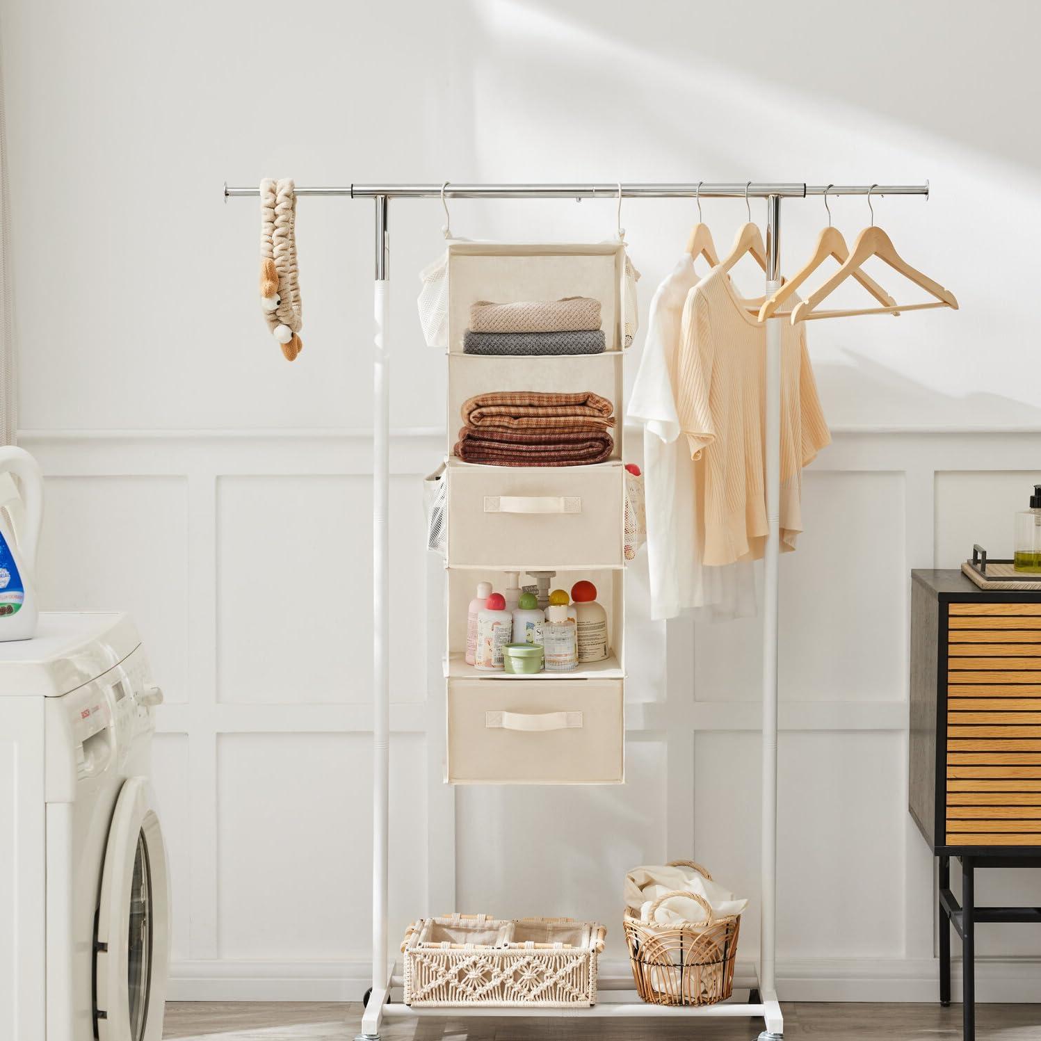 Organizador de Closet Colgante MAX Houser 5 Niveles Beige