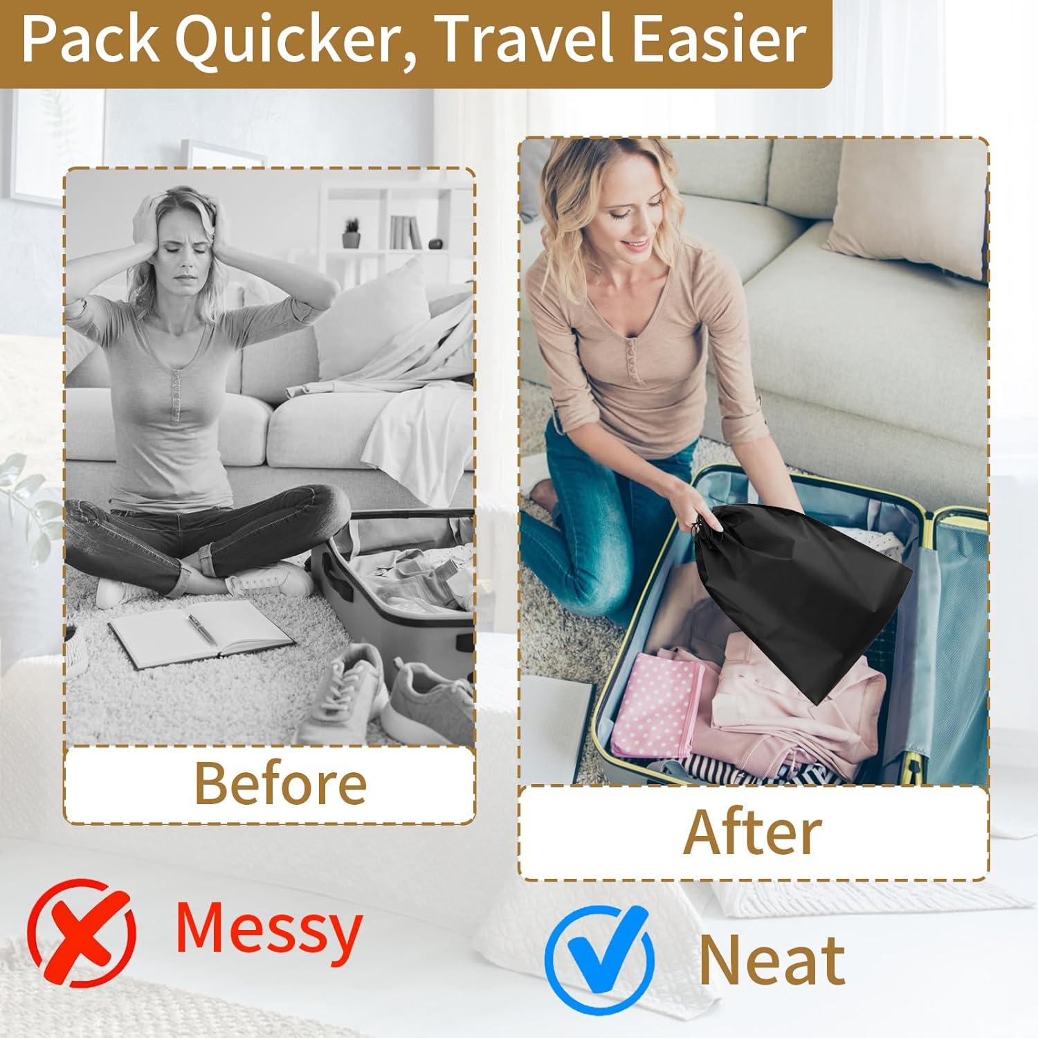 20 Bolsas Negras para Zapatos de Viaje COIDEA 39.9x30cm