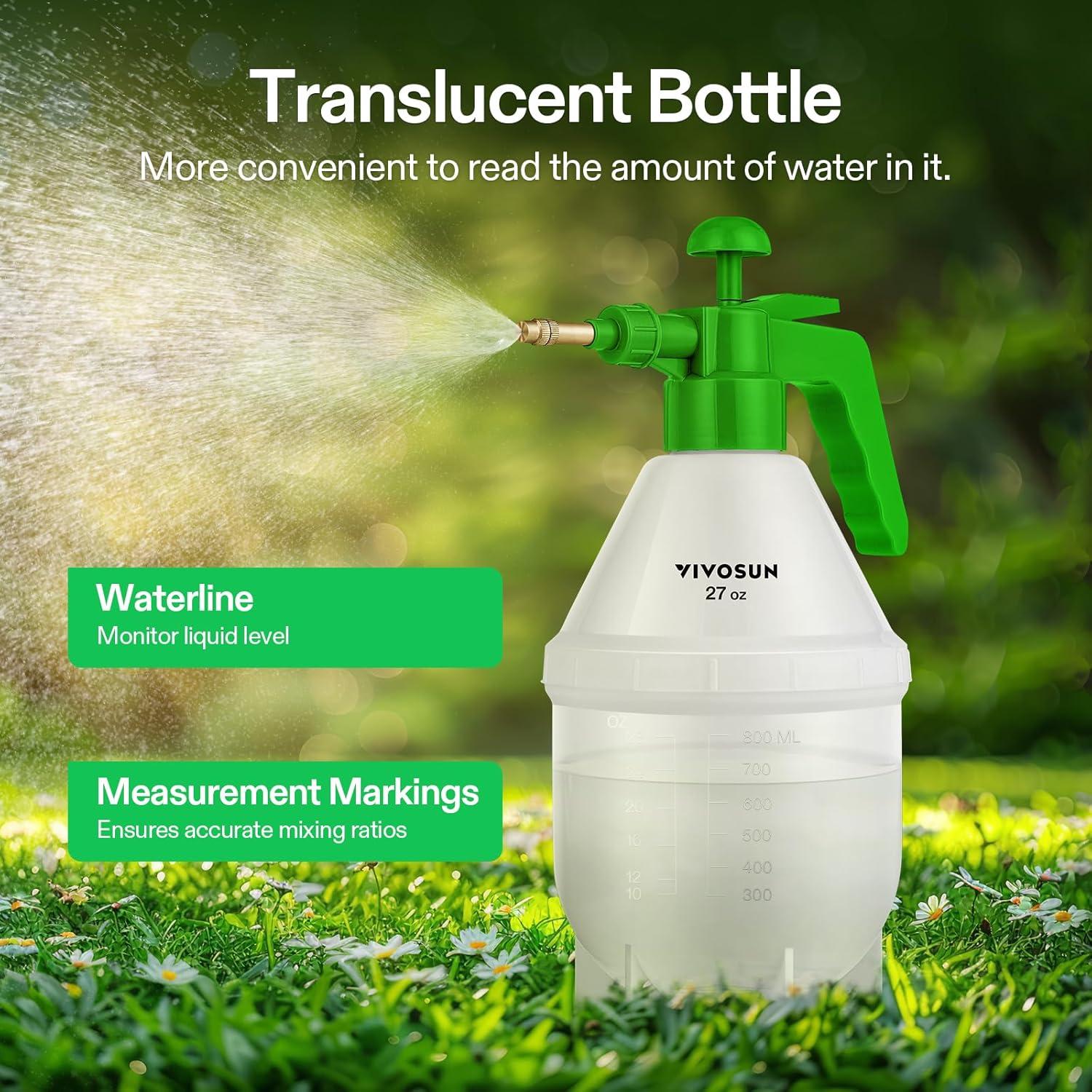 Pulverizador de Bomba VIVOSUN 0.76L Verde con Boquilla Ajustable