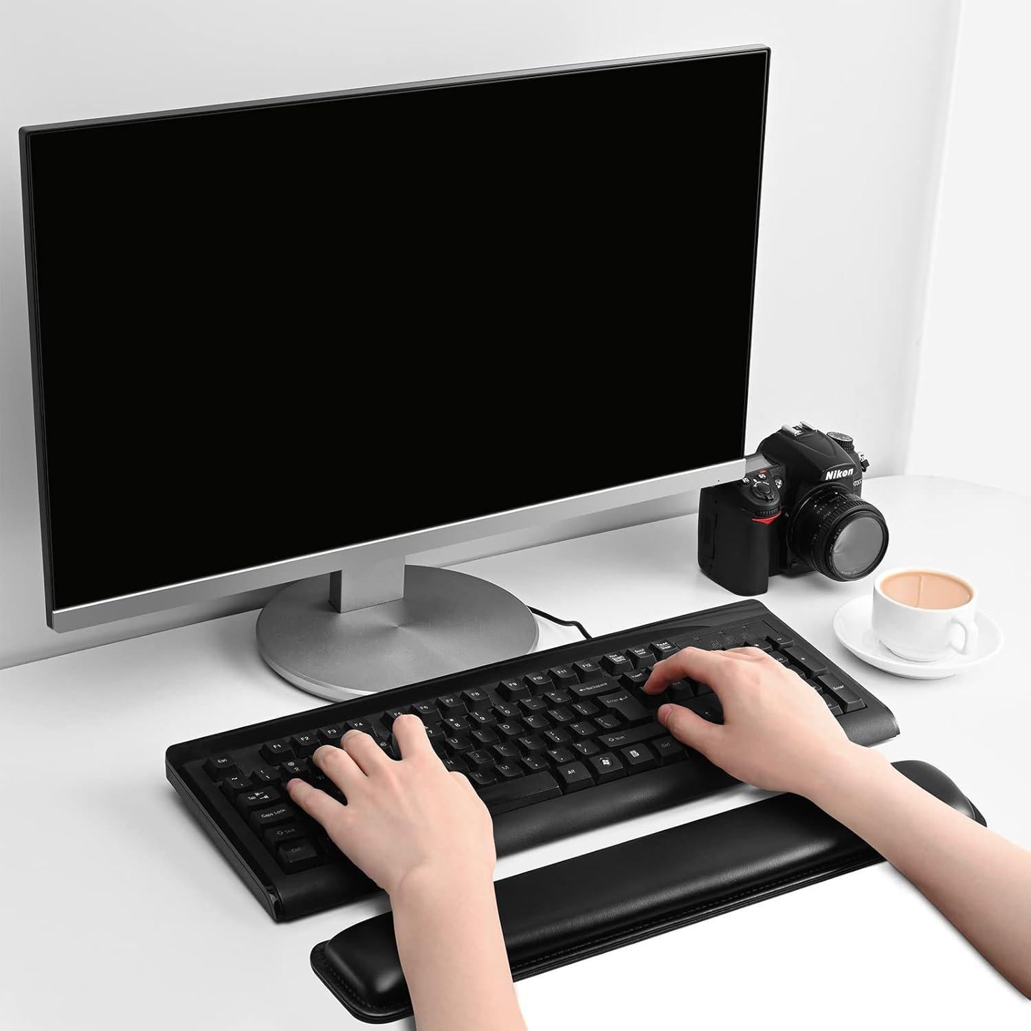 Almohadilla de Muñeca Ergonómica Tofun de Cuero PU 46.5cm