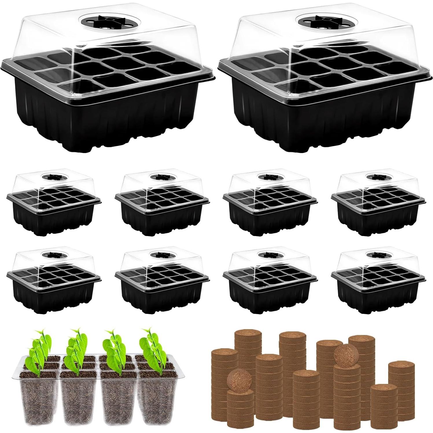 Kit de Inicio de Semillas ZeeDix - 10 Bandejas con 120 Celdas