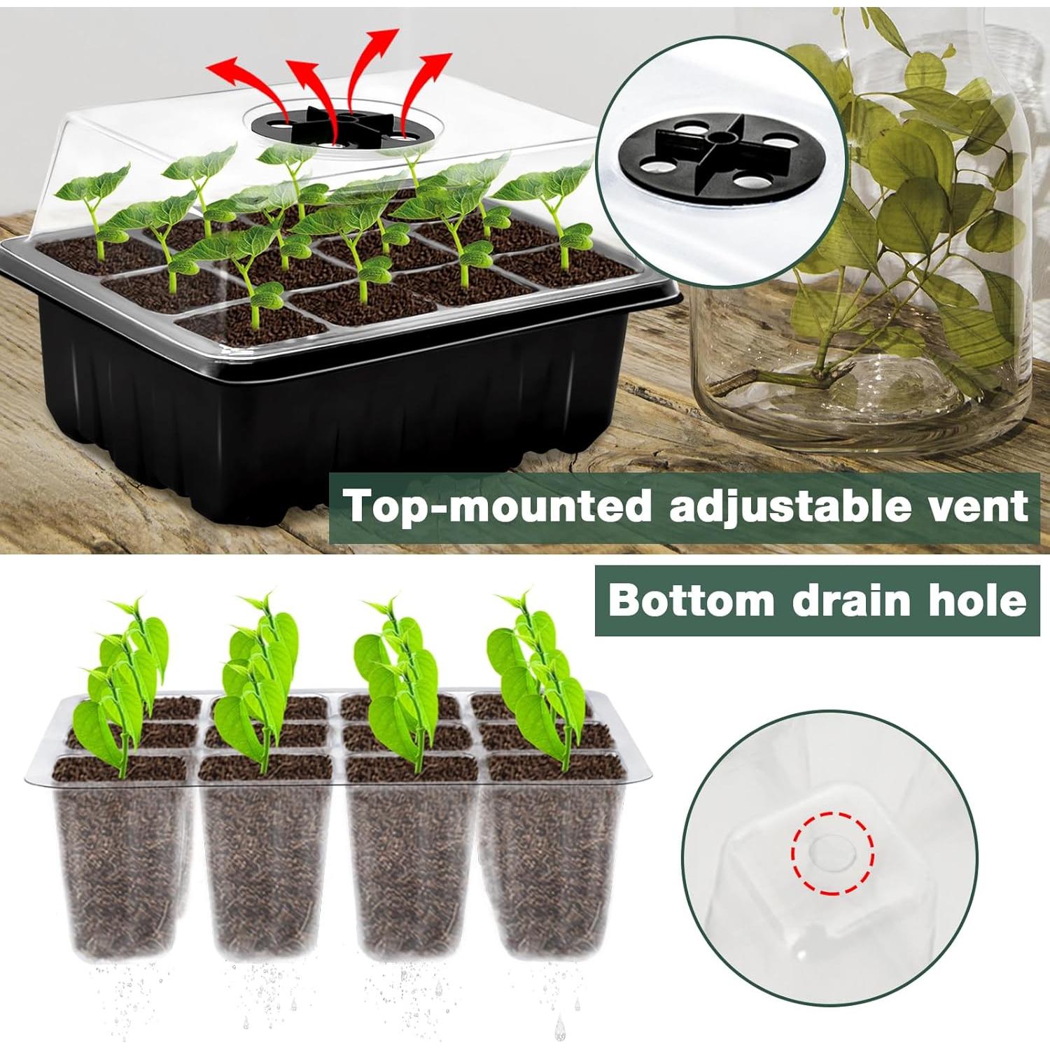 Kit de Inicio de Semillas ZeeDix - 10 Bandejas con 120 Celdas