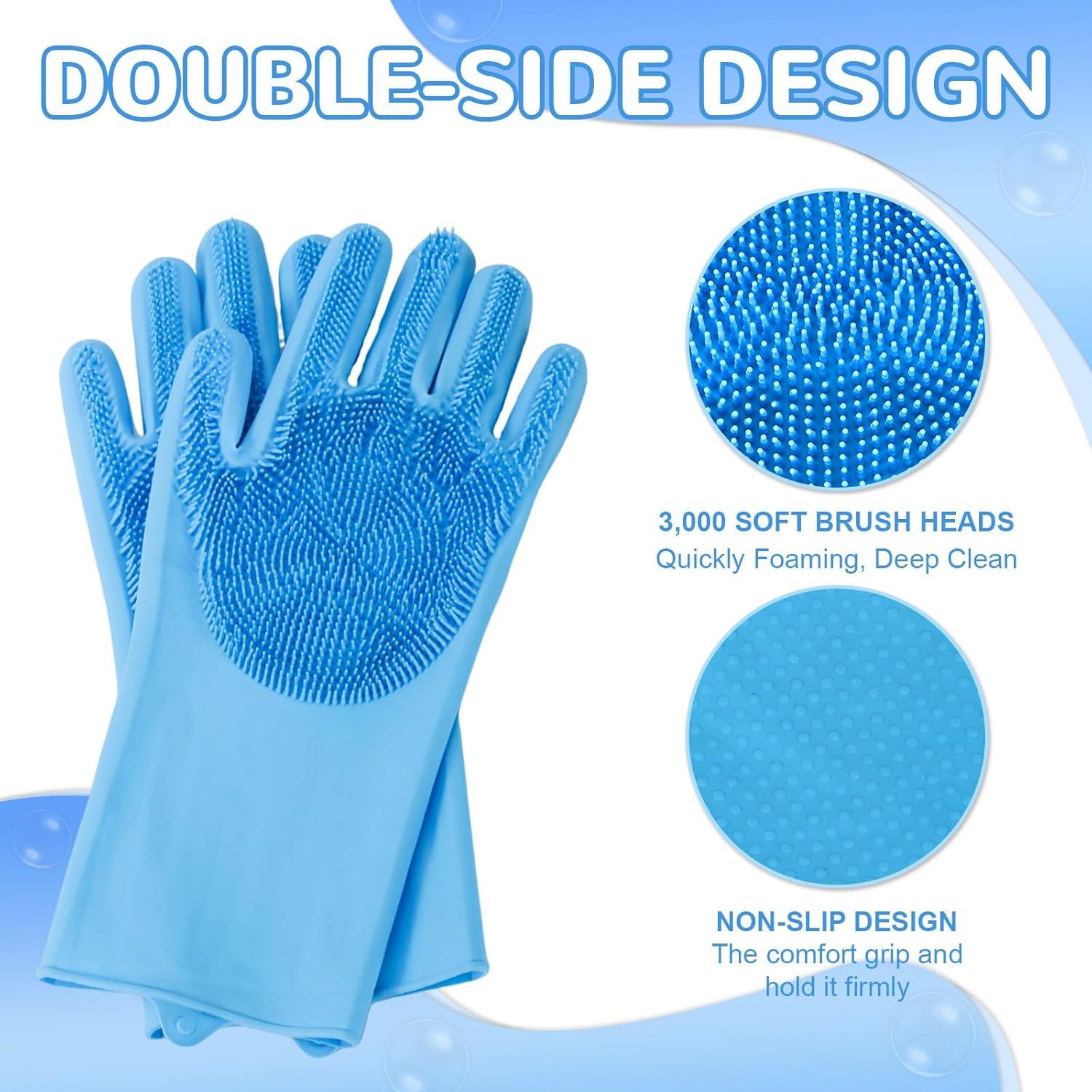 Guantes de Aseo para Mascotas WJWJA - Azul - 27.3x17.9 cm