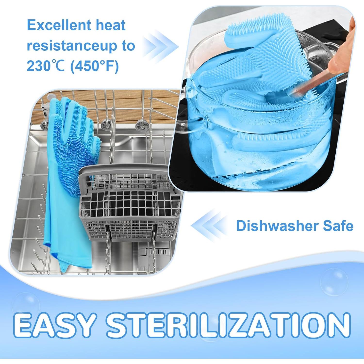 Guantes de Aseo para Mascotas WJWJA - Azul - 27.3x17.9 cm