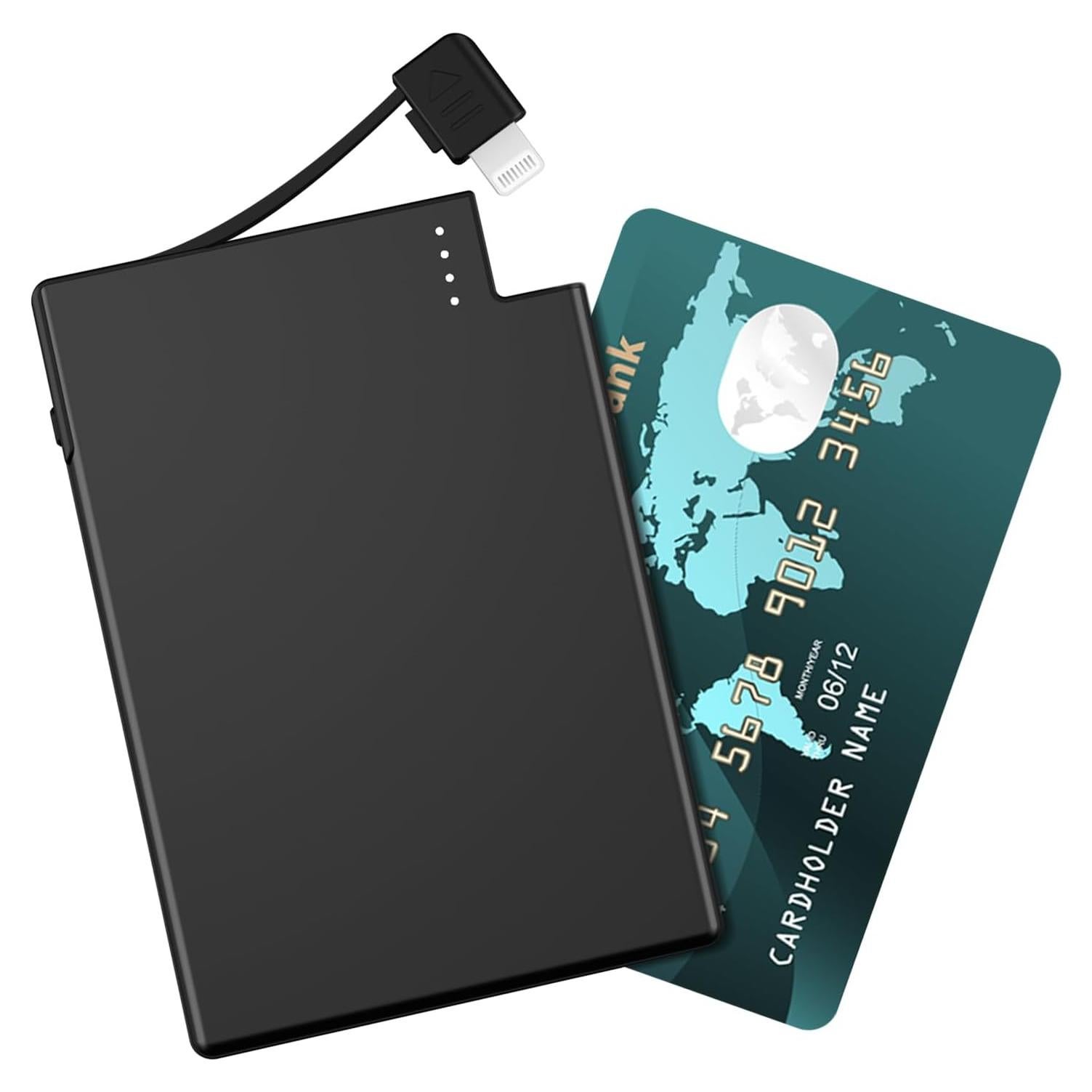 Cargador Portátil TNTOR 2500mAh con Cable Lightning Integrado