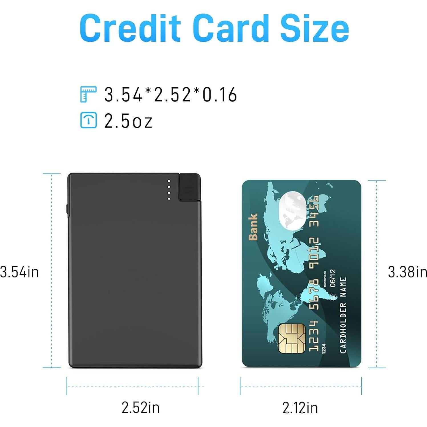 Cargador Portátil TNTOR 2500mAh con Cable Lightning Integrado