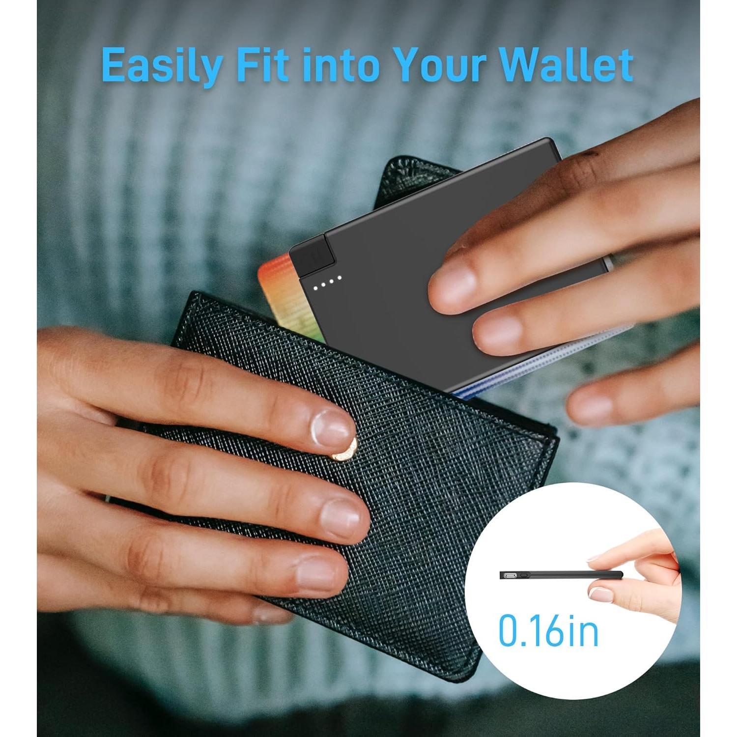 Cargador Portátil TNTOR 2500mAh con Cable Lightning Integrado