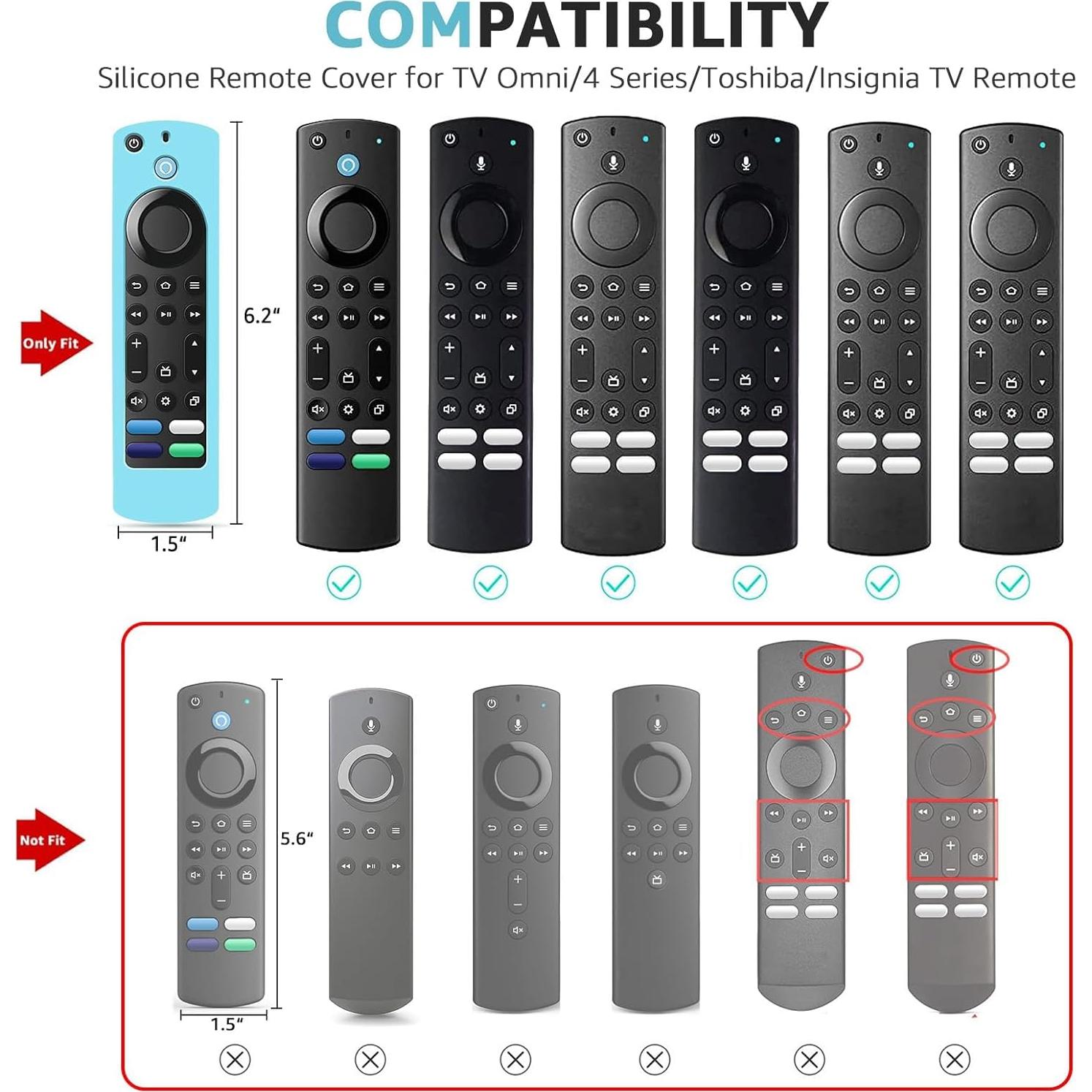 Funda de Silicona para Control Remoto Toshiba/Insignia - Brillo Azul y Púrpura