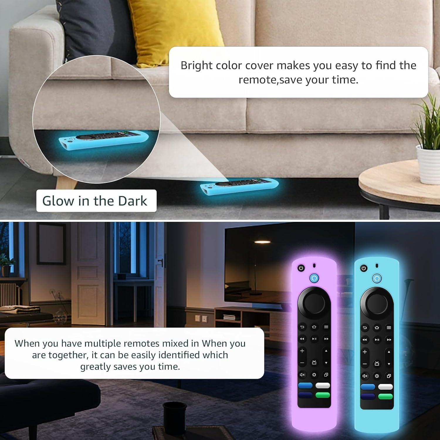 Funda de Silicona para Control Remoto Toshiba/Insignia - Brillo Azul y Púrpura