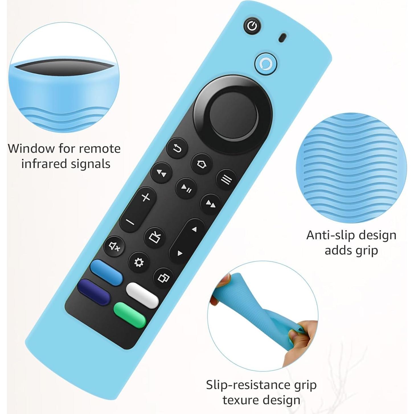 Funda de Silicona para Control Remoto Toshiba/Insignia - Brillo Azul y Púrpura