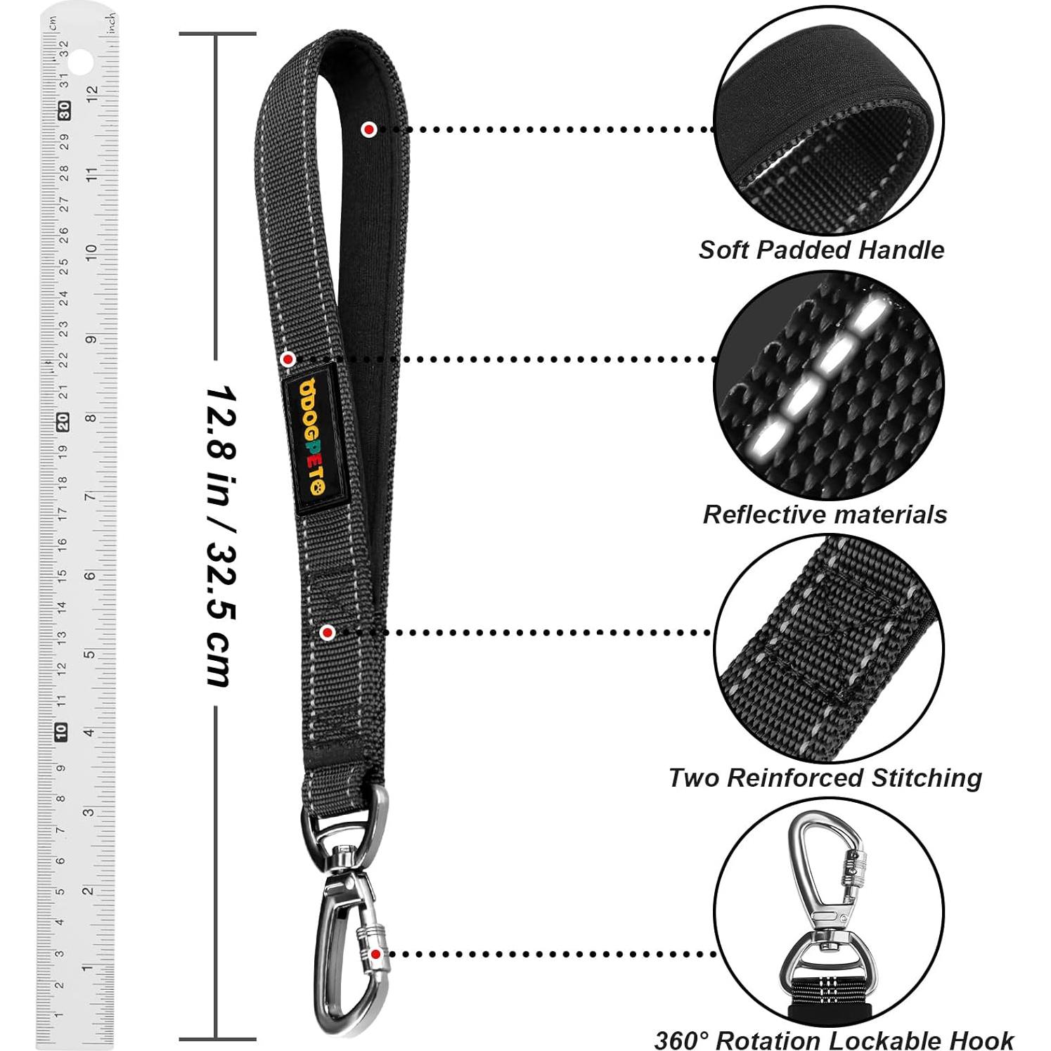 Arnés de Seguridad para Perros ODOGPETO Negro 30 cm Reflectante