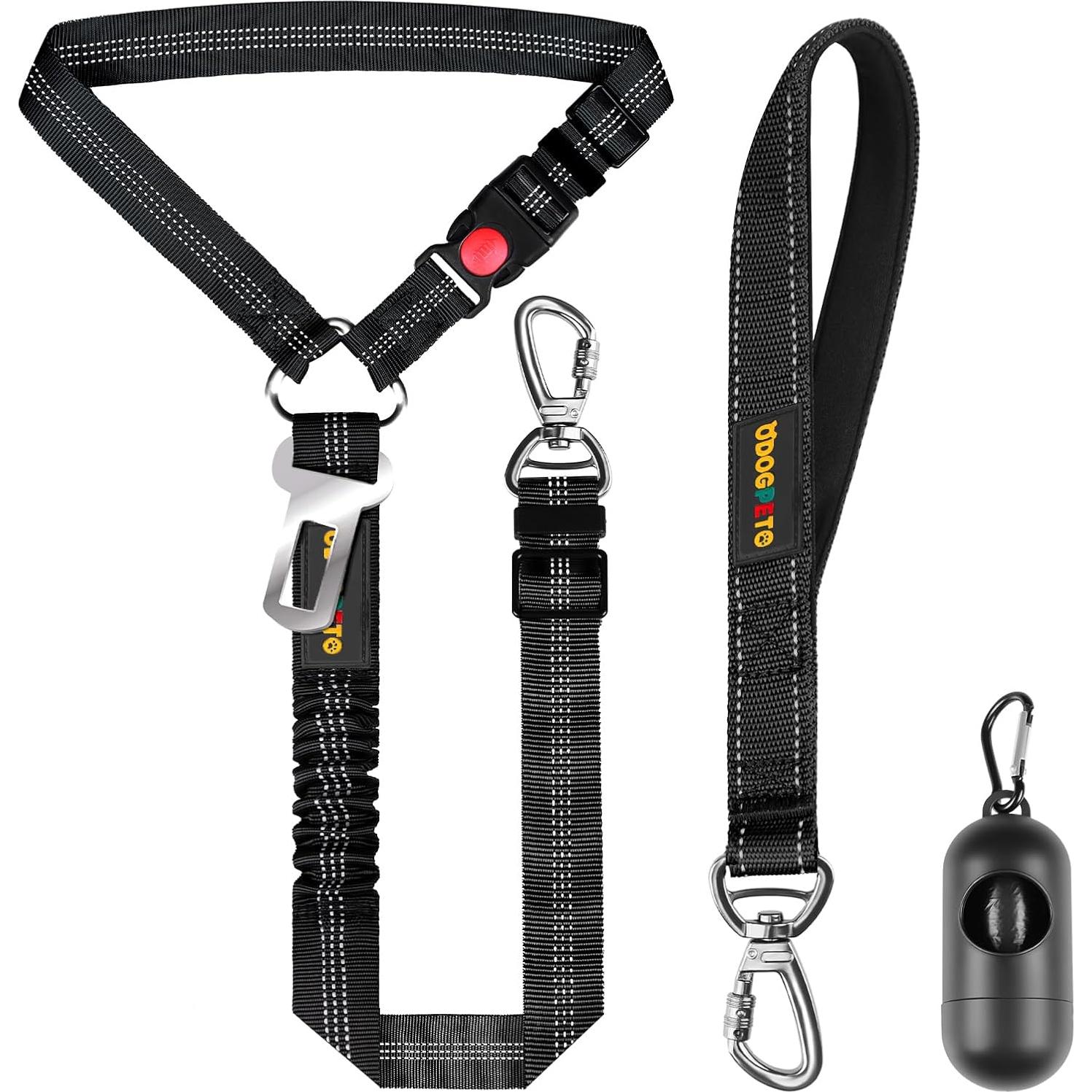 Arnés de Seguridad para Perros ODOGPETO Negro 30 cm Reflectante