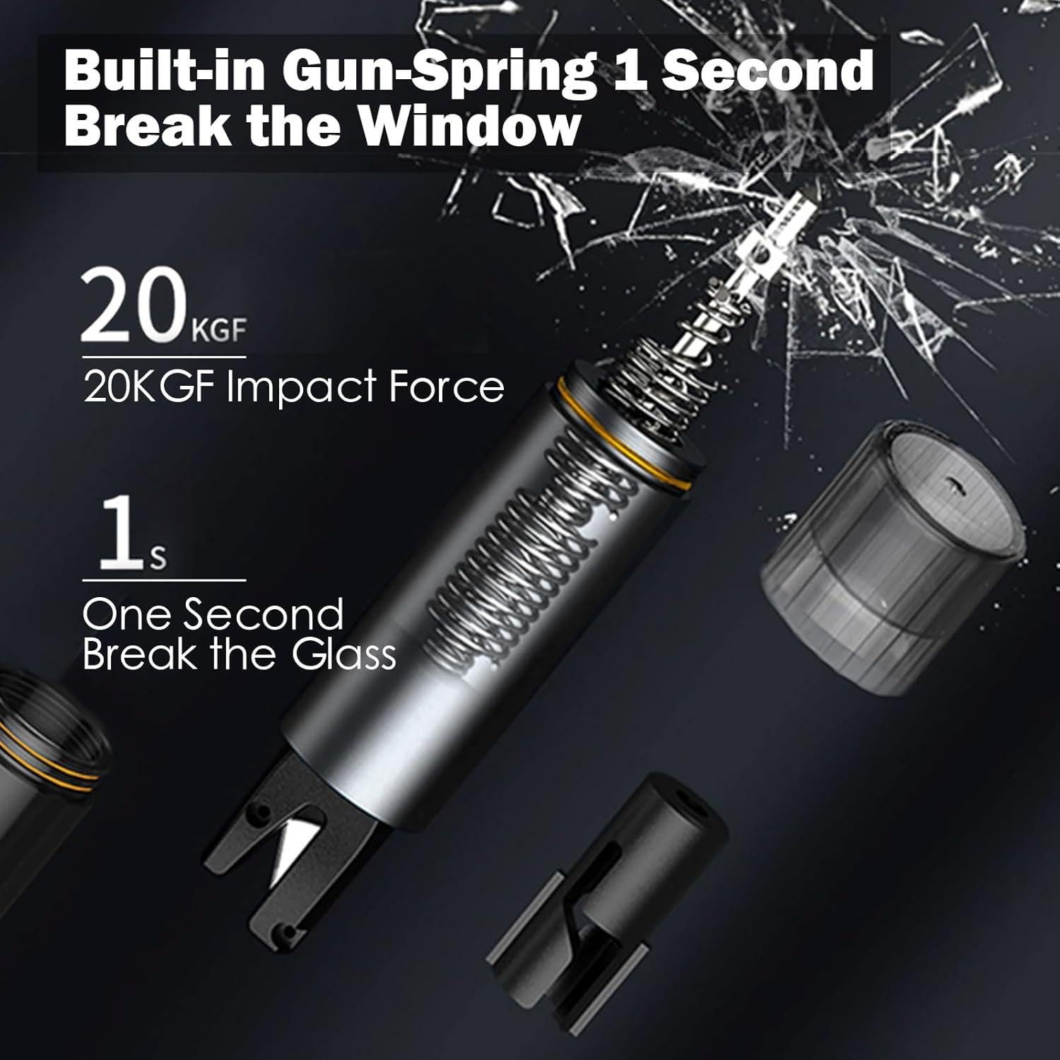 Martillo de Seguridad Preppers Peak 2-en-1 para Automóvil