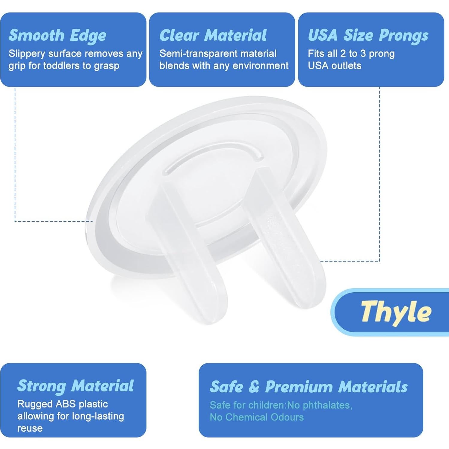 Cubiertas de Enchufes a Prueba de Niños Thyle 100 Pcs