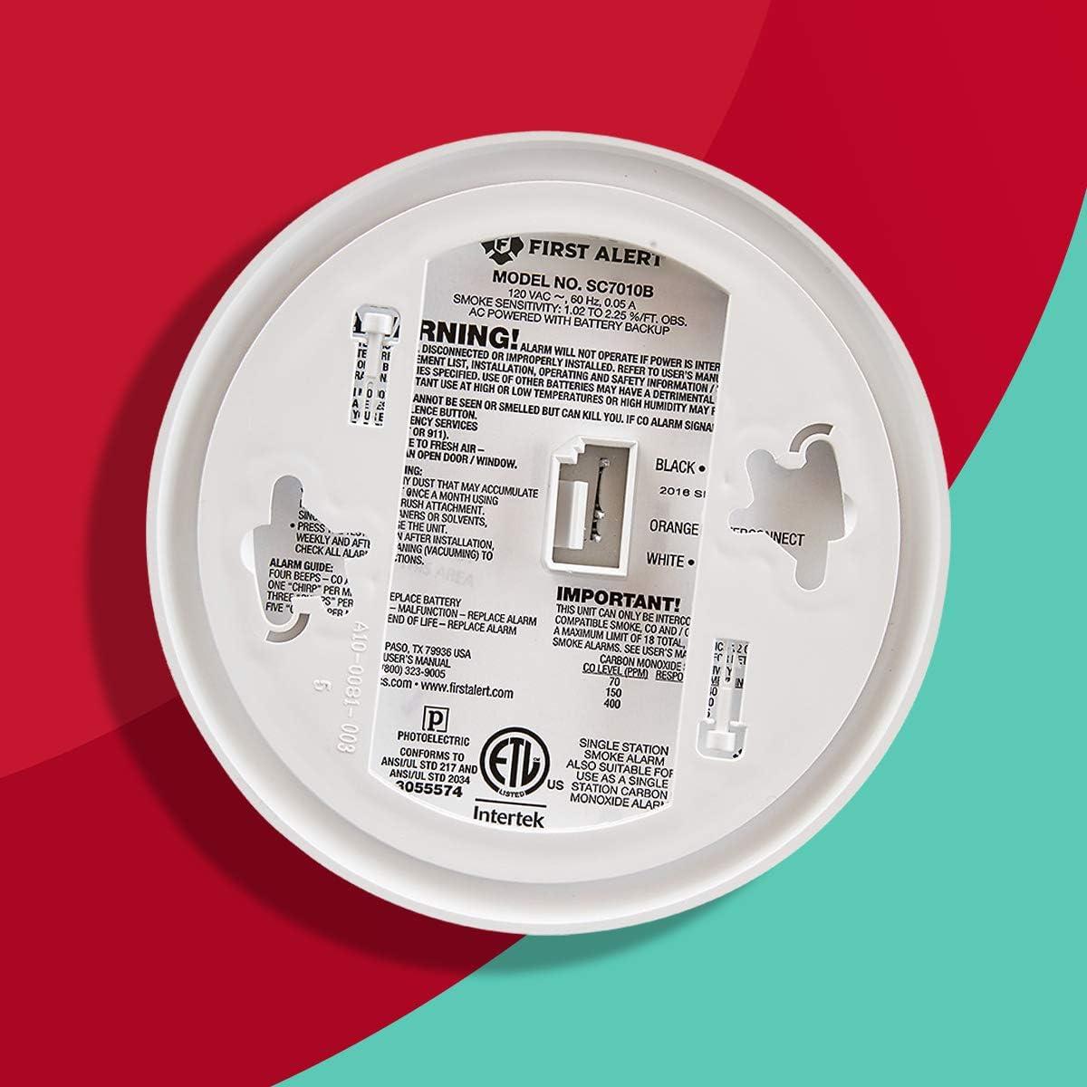 Detector de Humo y Monóxido de Carbono Primer Aviso SC7010B-3, Paquete de 3