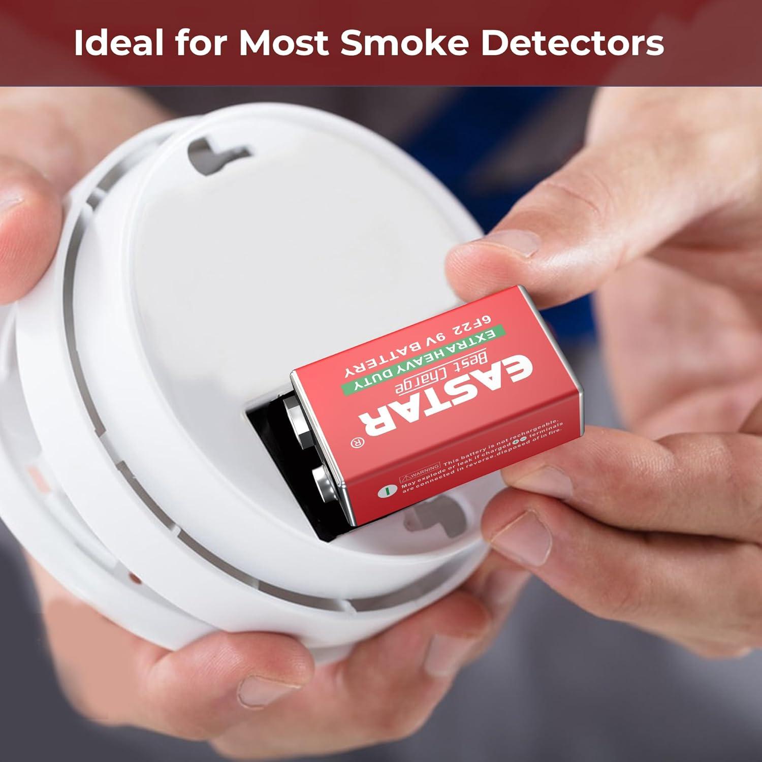 Baterías de Carbono Zinc 9V EASTAR BTS - Paquete de 4 Unidades