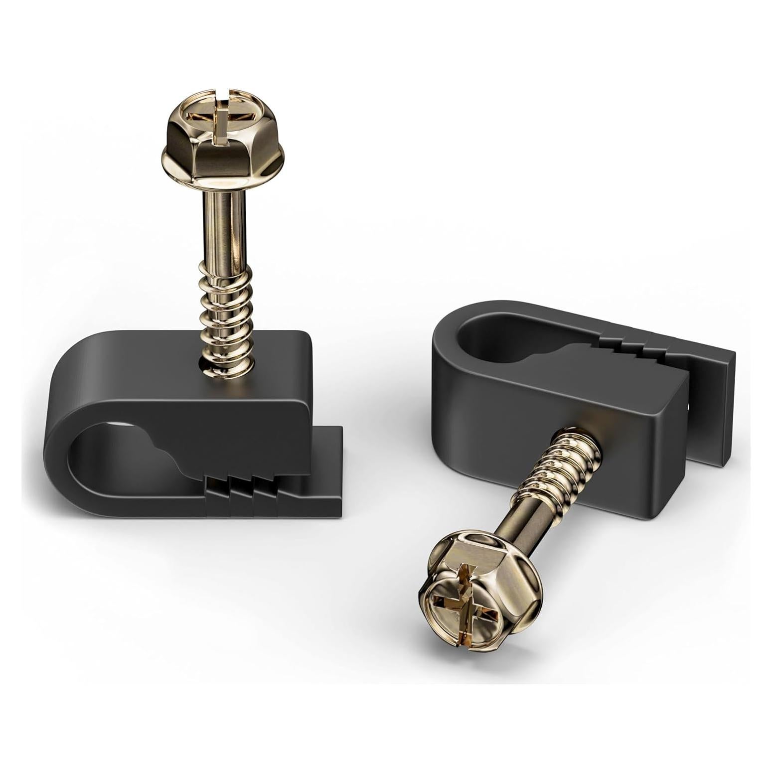 Clips de Cable Coaxial THE CIMPLE CO, Paquete de 10, Negro