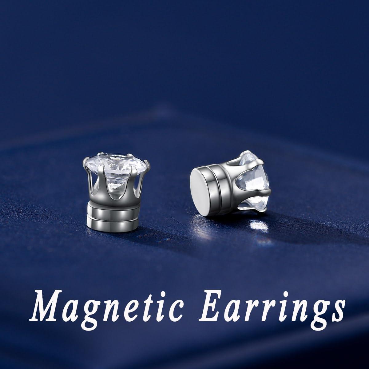 Pendientes Magnéticos Spiritlele 12 Pares con Zirconia Cubica