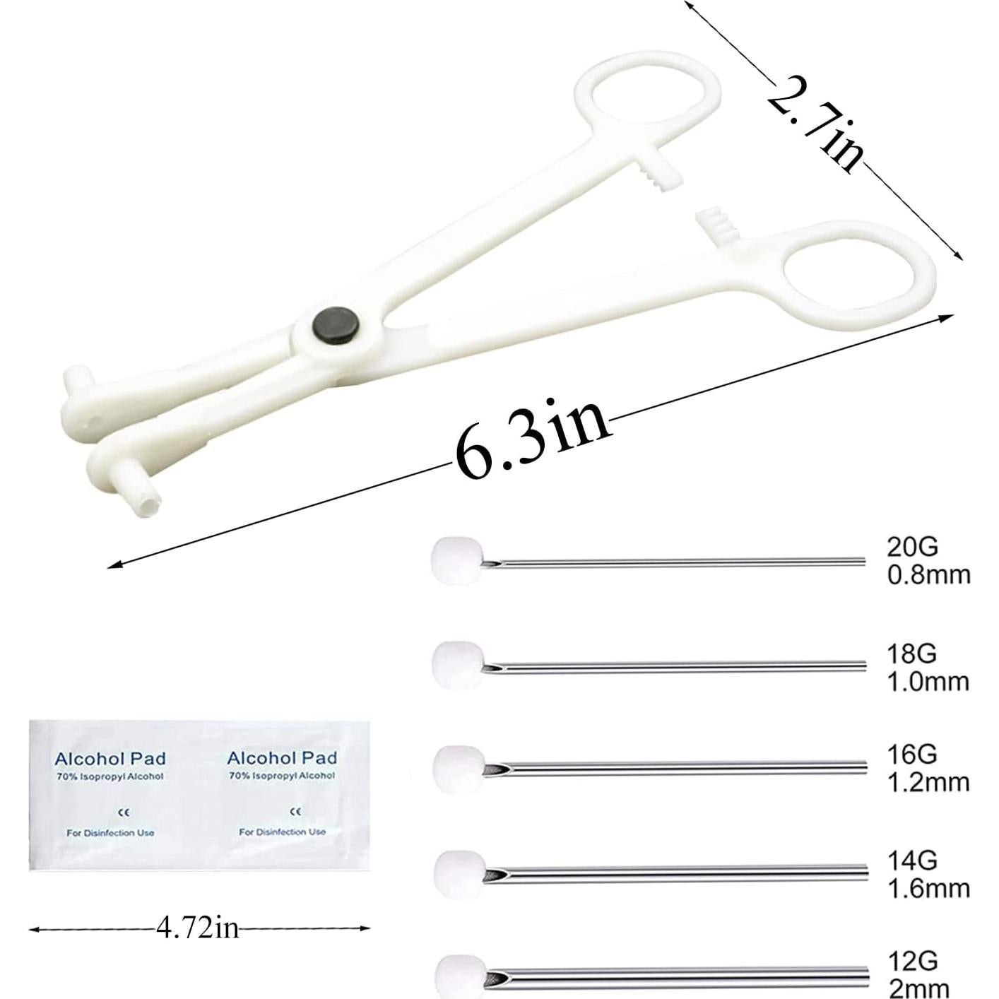 Kit de Perforación Corporal 36 Piezas Acero Inoxidable