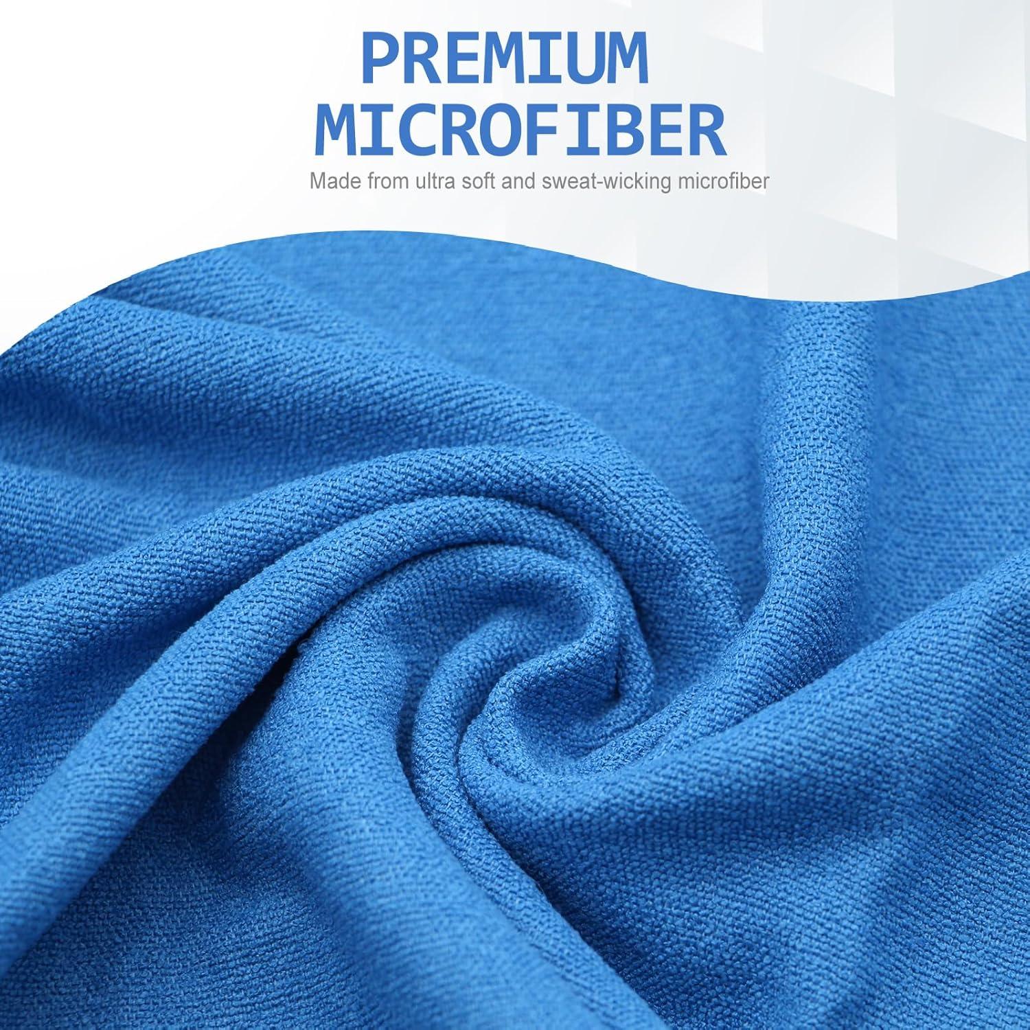 Toalla de Yoga Eunzel Antideslizante 183x61cm Azul Microfibra