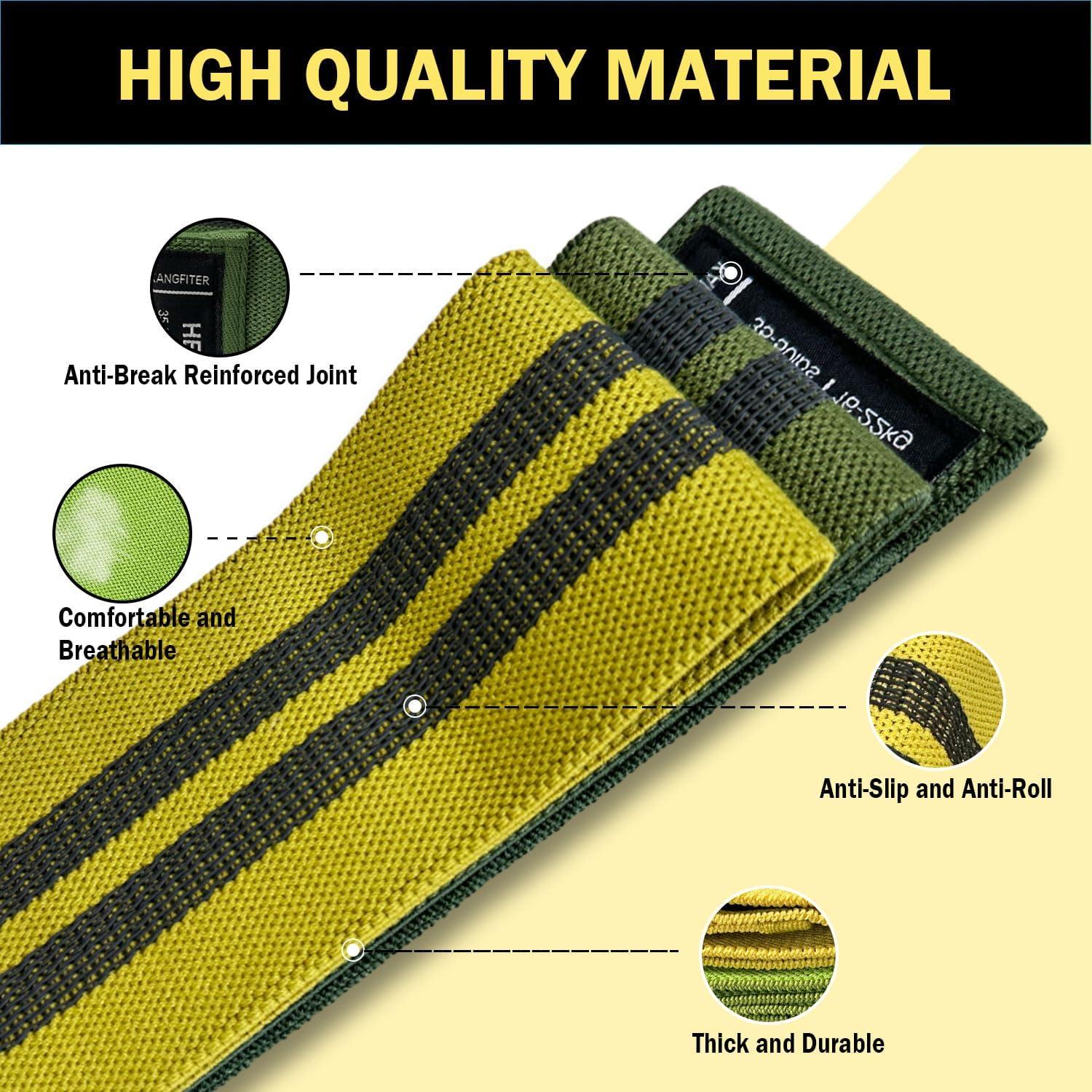 Bandas de Resistencia KANGFITER 3 PCS Antideslizantes para Ejercicio