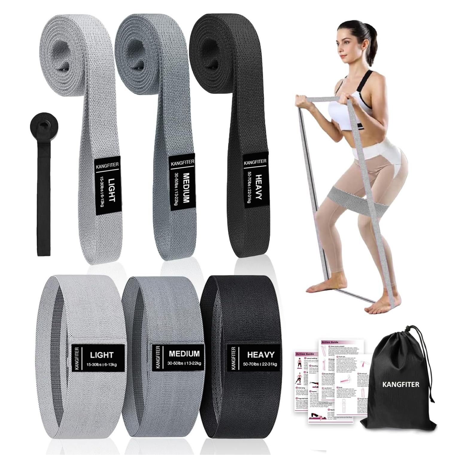 Bandas de Resistencia KANGFITER 7 PCS Antideslizantes para Ejercicio