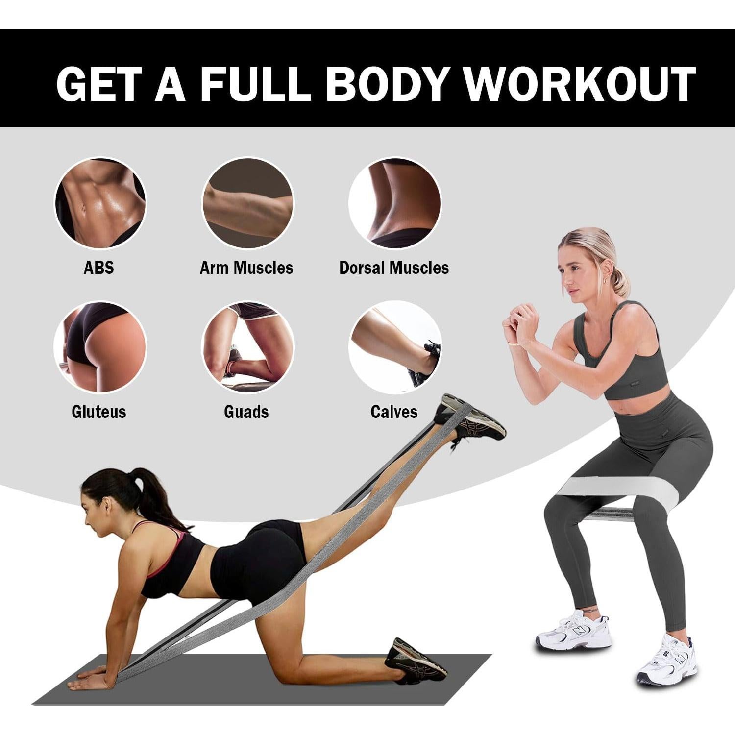 Bandas de Resistencia KANGFITER 7 PCS Antideslizantes para Ejercicio