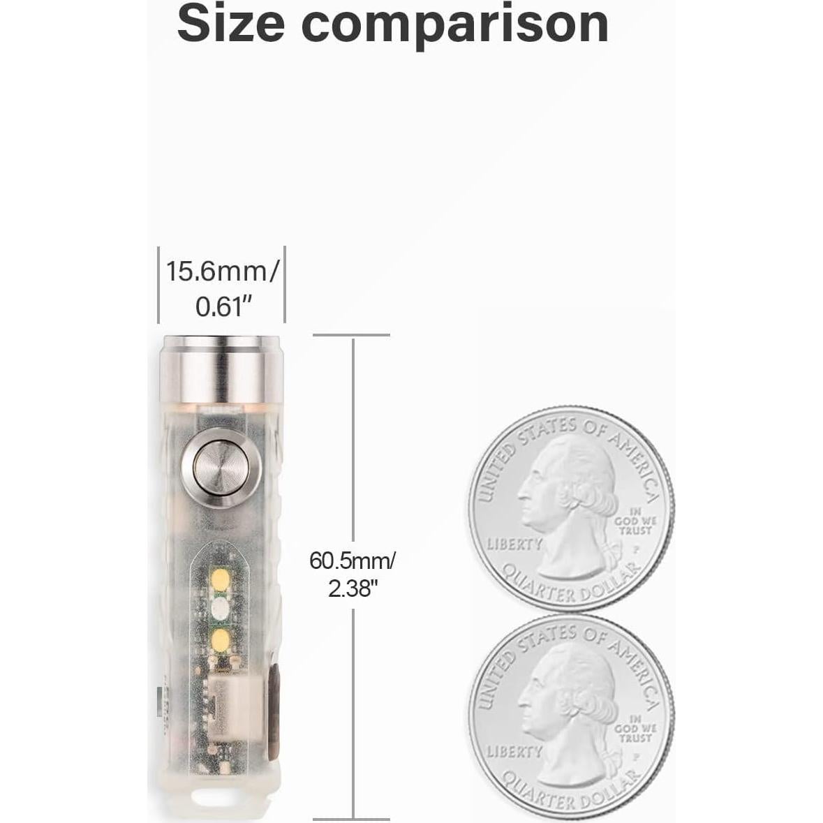Linterna RovyVon A5-G4 Recargable USB C 650 Lúmenes Mini EDC