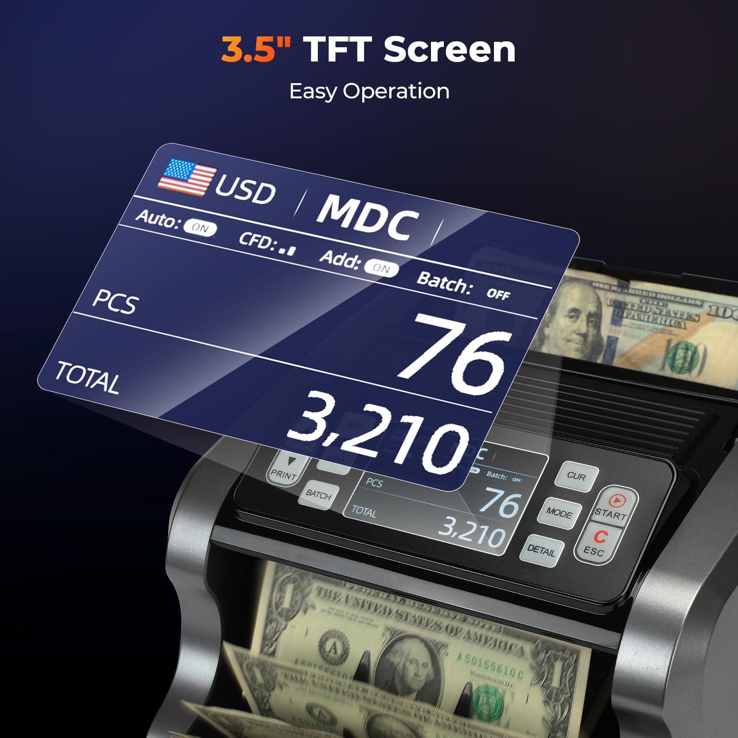 Contadora de Dinero MUNBYN IMC09 Multi Moneda UV/MG/IR