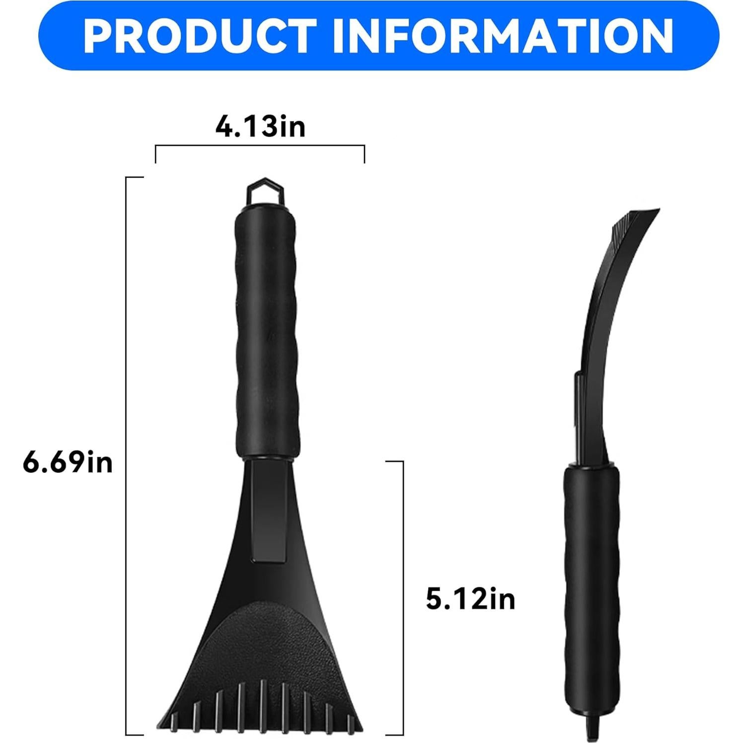 Raspador de Hielo Couslcd con Mango de EVA 27.5 cm Negro