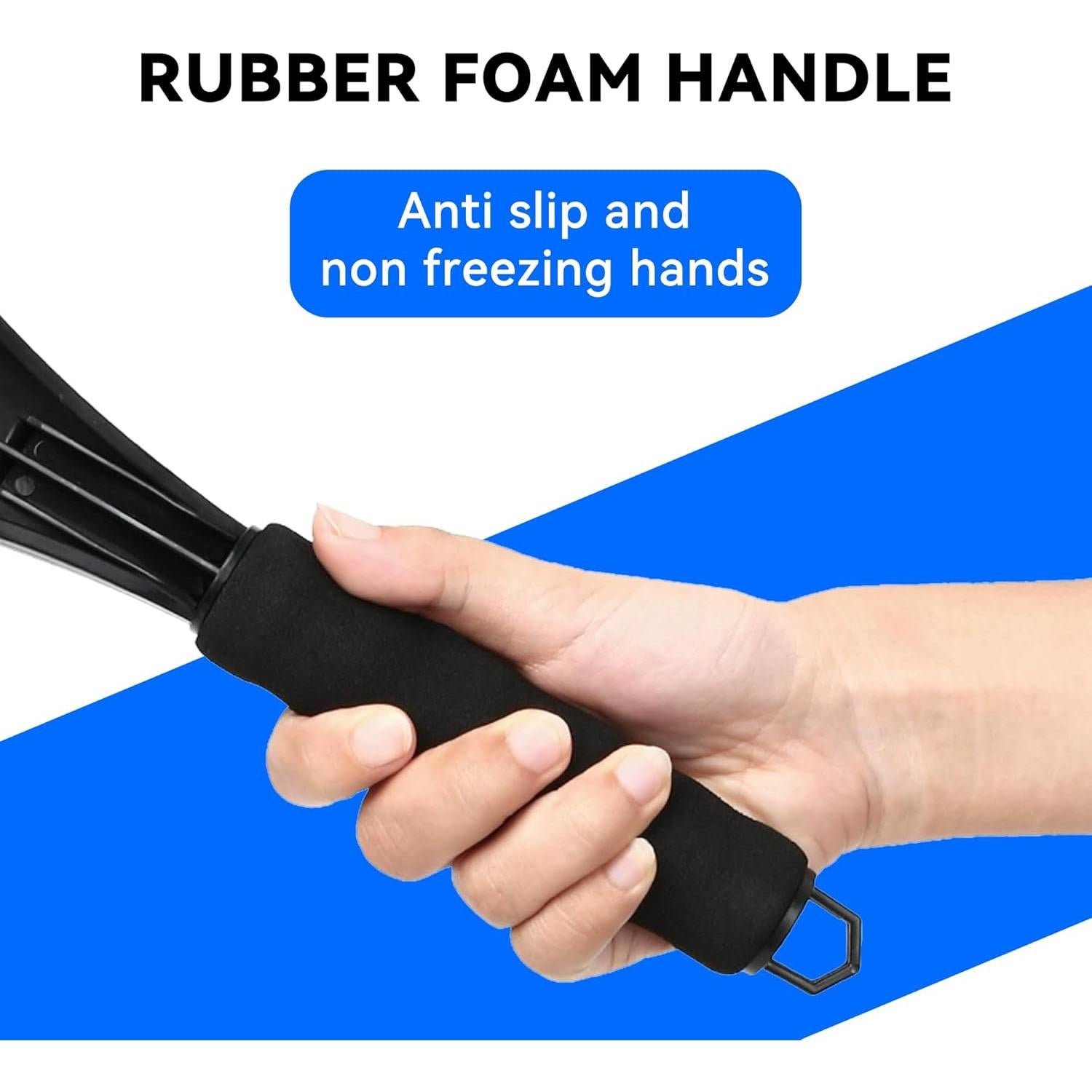 Raspador de Hielo Couslcd con Mango de EVA 27.5 cm Negro