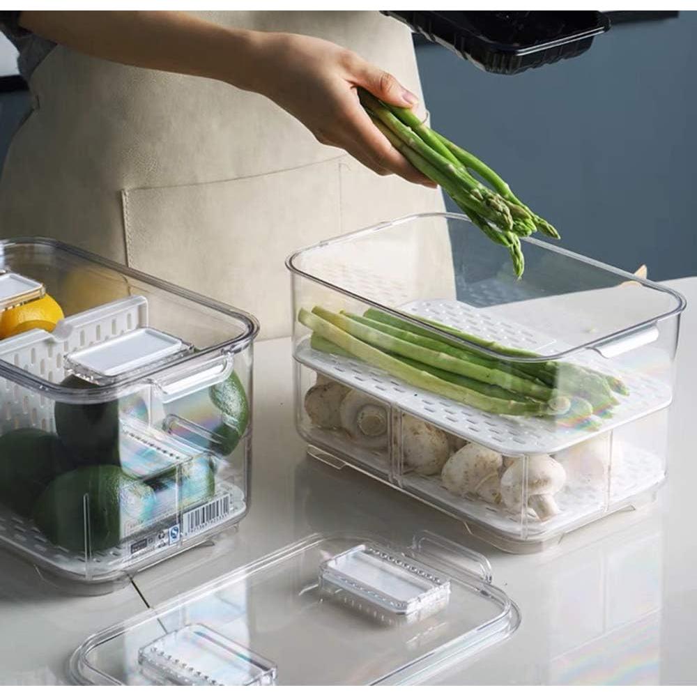 Contenedores Organizadores de Refrigerador 2800ml - 2 Paquete