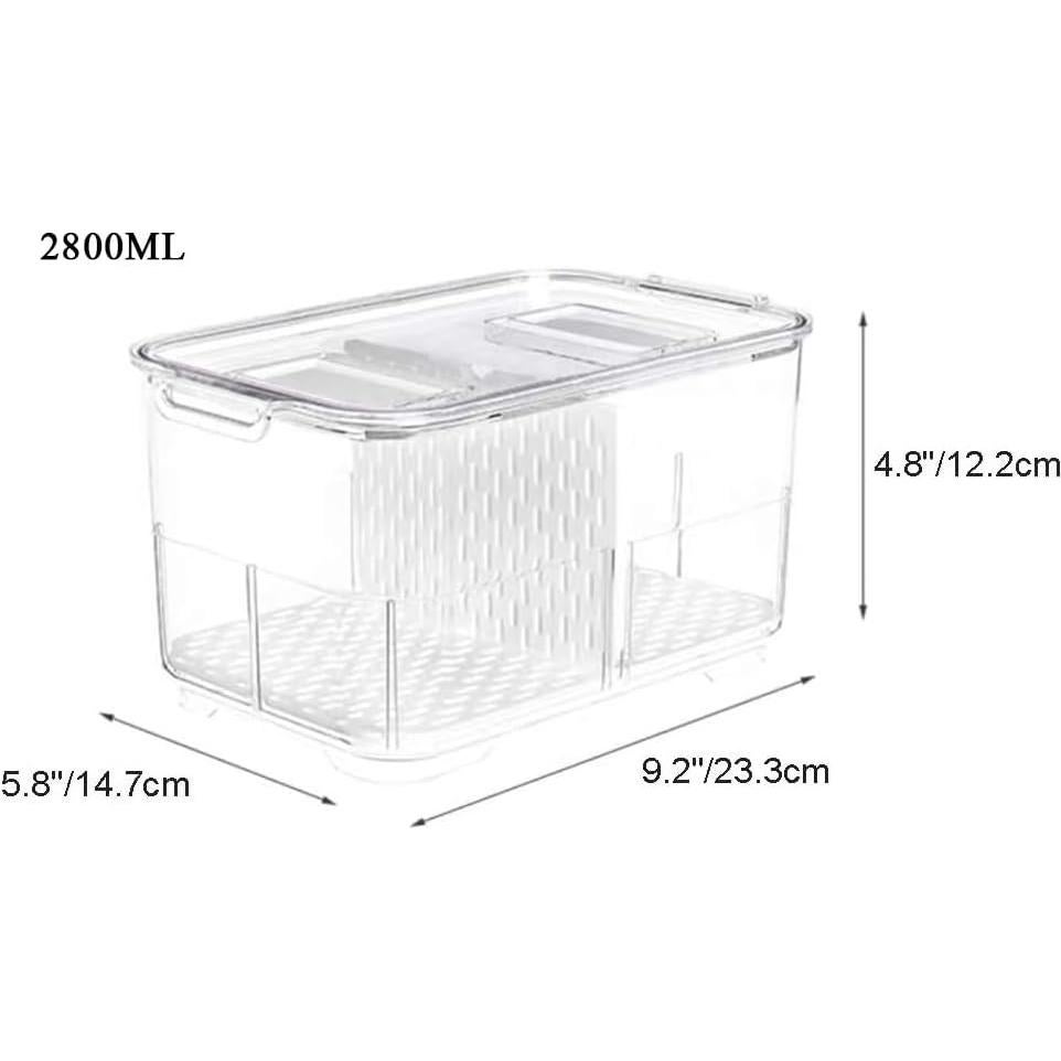 Contenedores Organizadores de Refrigerador 2800ml - 2 Paquete