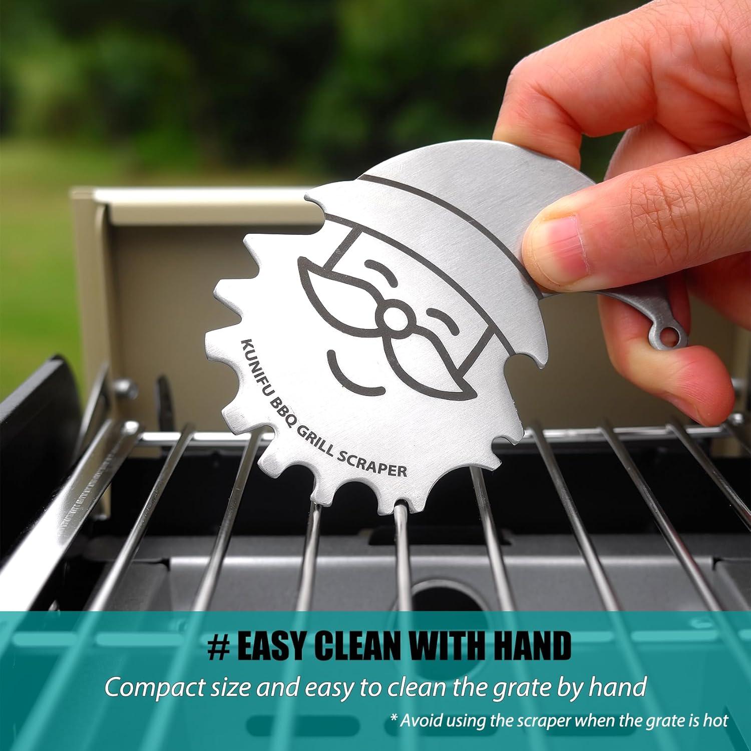 Raspador de Parrilla KUNIFU de Acero Inoxidable 6.35 cm