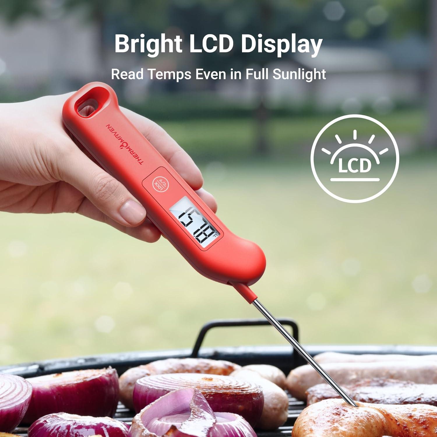 Termómetro Digital de Carne ThermoMaven Rojo, Precisión NIST