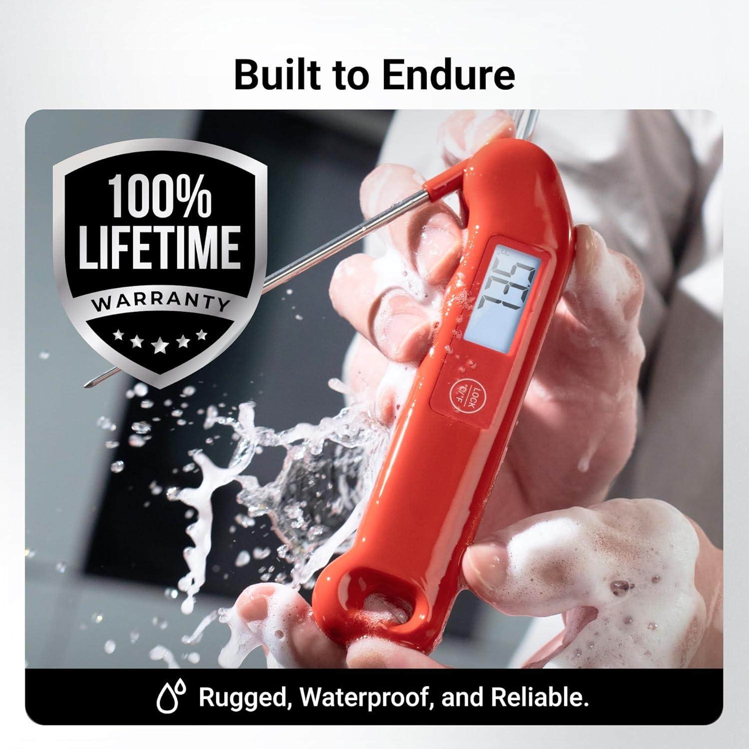 Termómetro Digital de Carne ThermoMaven Rojo, Precisión NIST