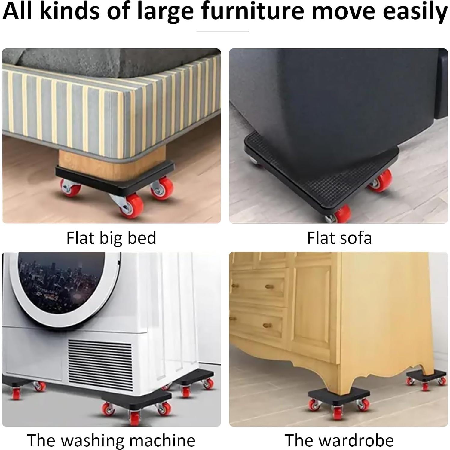 Carro de Mudanza DMLENGOIN MC-FRS01 4 Ruedas Alta Resistencia