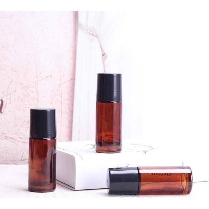 Set 2 Botellas de Rodillo Vidrio Marrón 30ml Qintreesify