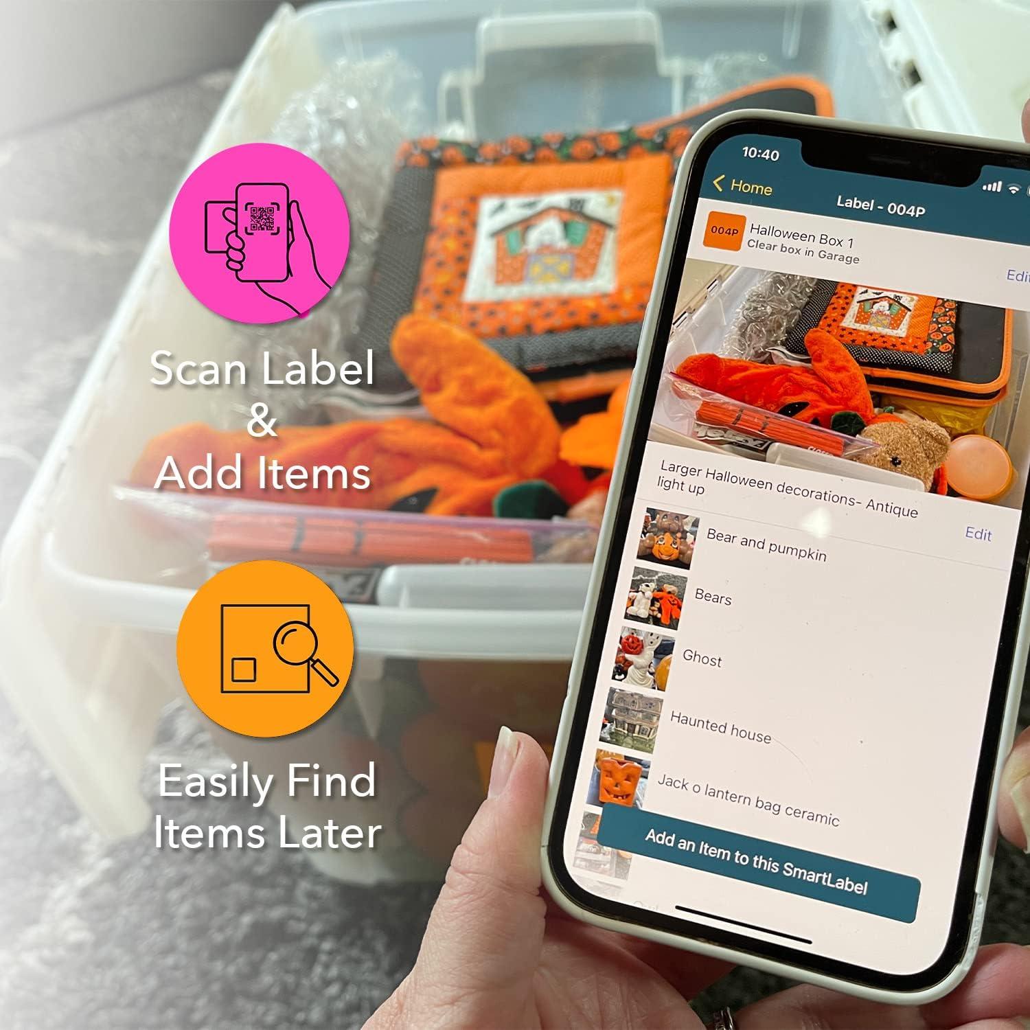 Paquete de 48 Etiquetas QR Smart Labels 6.35x6.35cm Colores