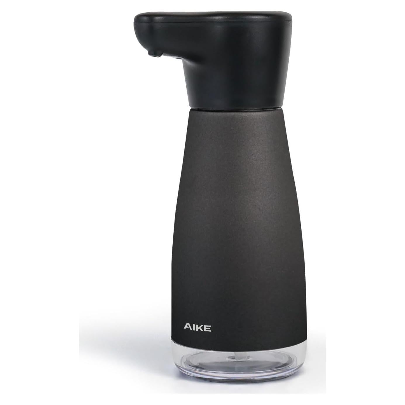 Dispensador Automático de Jabón AIKE AK1337 Negro Antihuellas 414ml