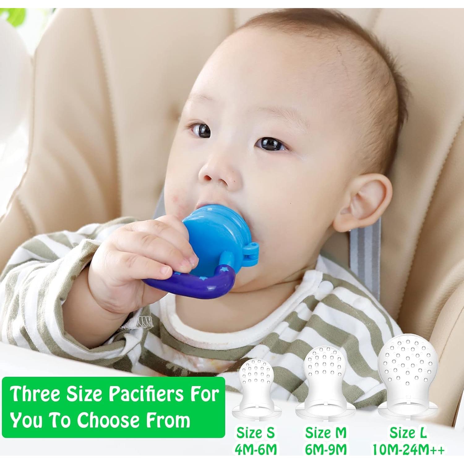 Chupete Alimentador de Frutas HAOBAOBEI - 2 Piezas Silicona