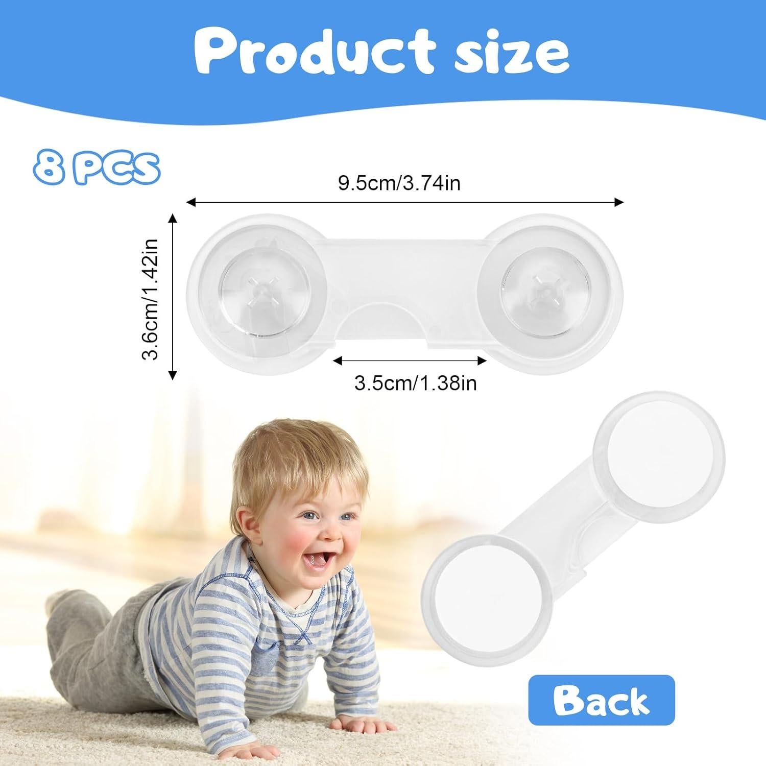 Cerraduras de Seguridad Infantil 8 Piezas Adhesivas Plástico