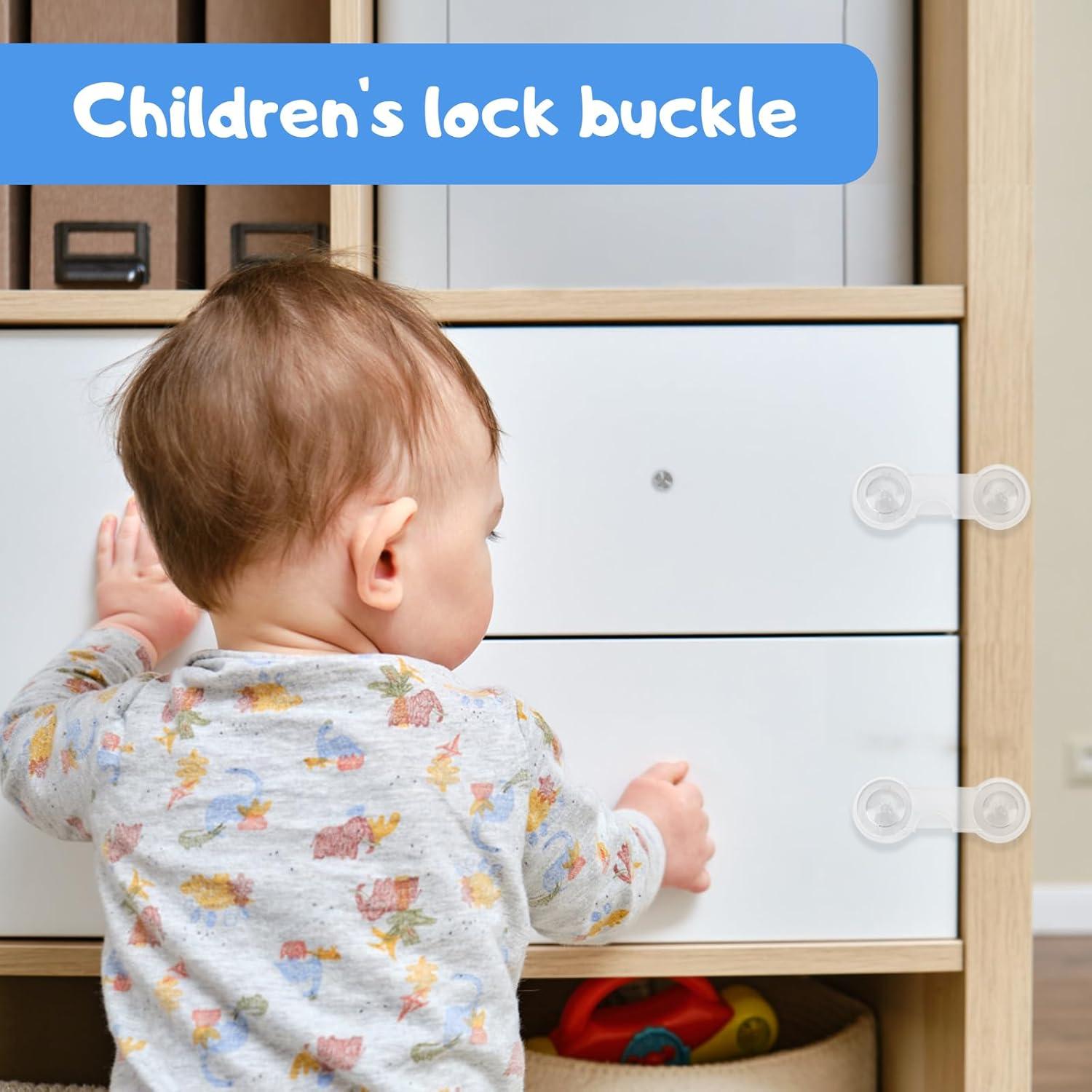 Cerraduras de Seguridad Infantil 8 Piezas Adhesivas Plástico