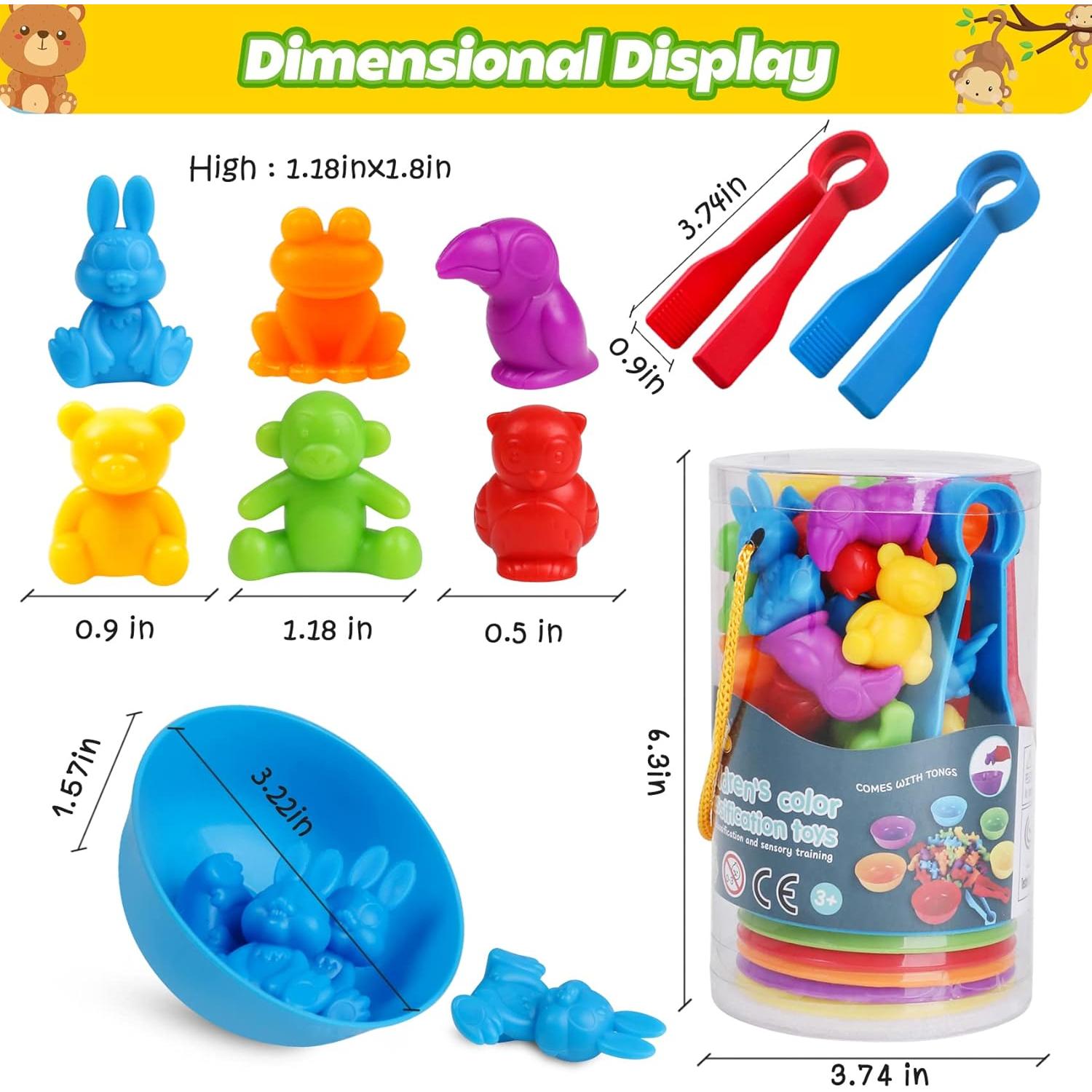 Juegos de Clasificación de Animales Montessori Skrtuan 36 meses