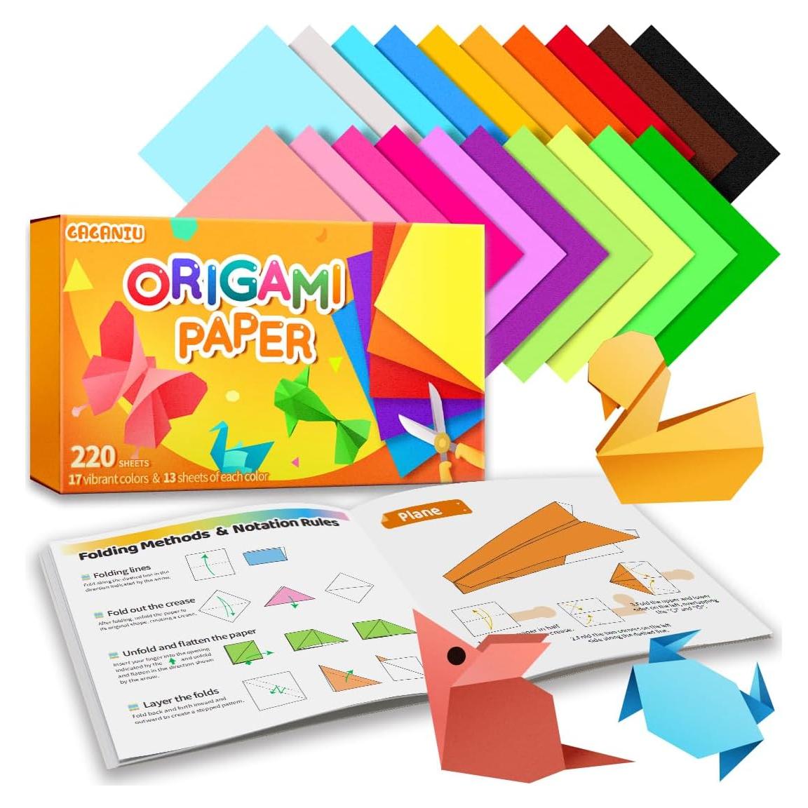 Kit de Papel de Origami GAGANIU 220 Hojas 15.24 cm Doble Cara