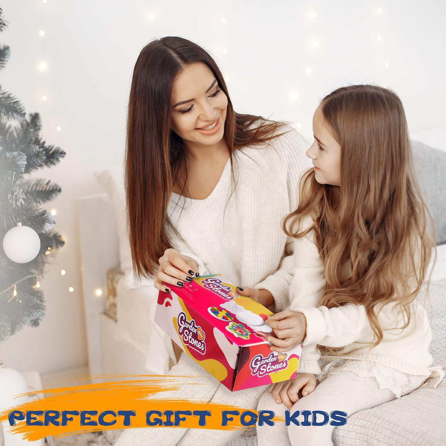 Kit de Pintura IFLOVE para Niños - 5 Piedras de Jardín Multicolor