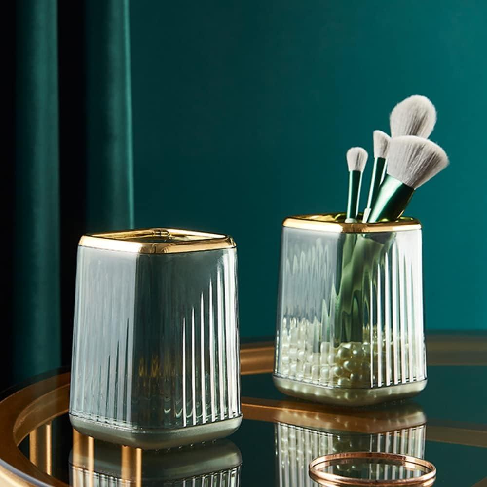 Soporte de Brochas de Maquillaje Acrílico Transparente Lebenrich