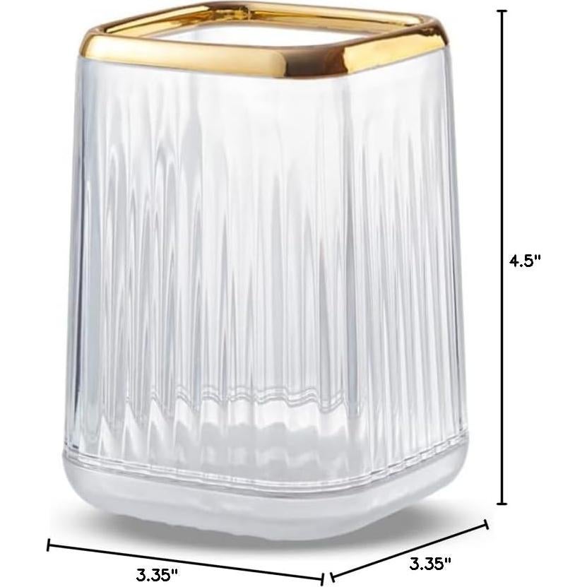 Soporte de Brochas de Maquillaje Acrílico Transparente Lebenrich